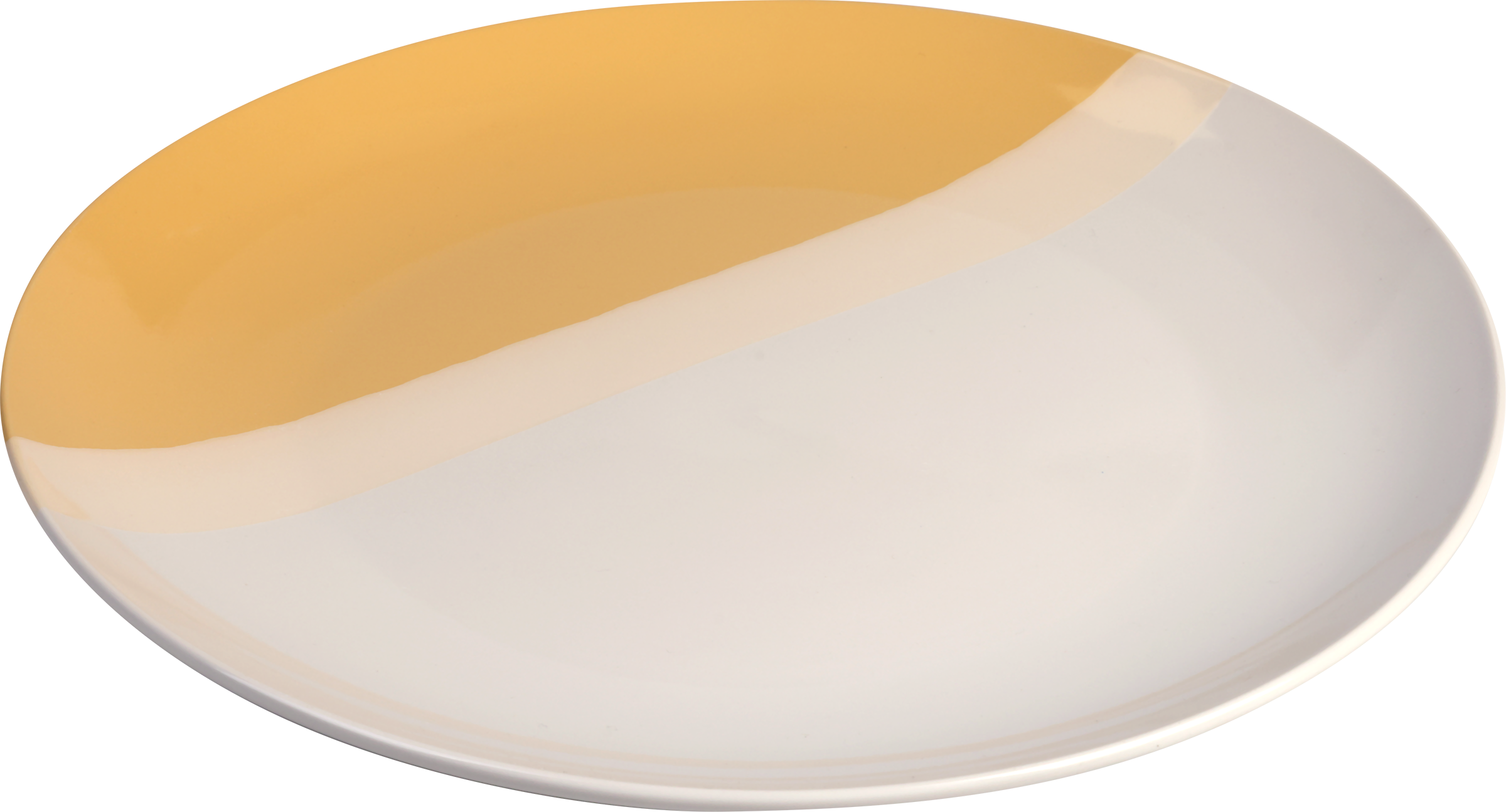 Изображение товара Обеденная керамическая тарелка HOMECLUB Warm season 26,7см, белая и желтая