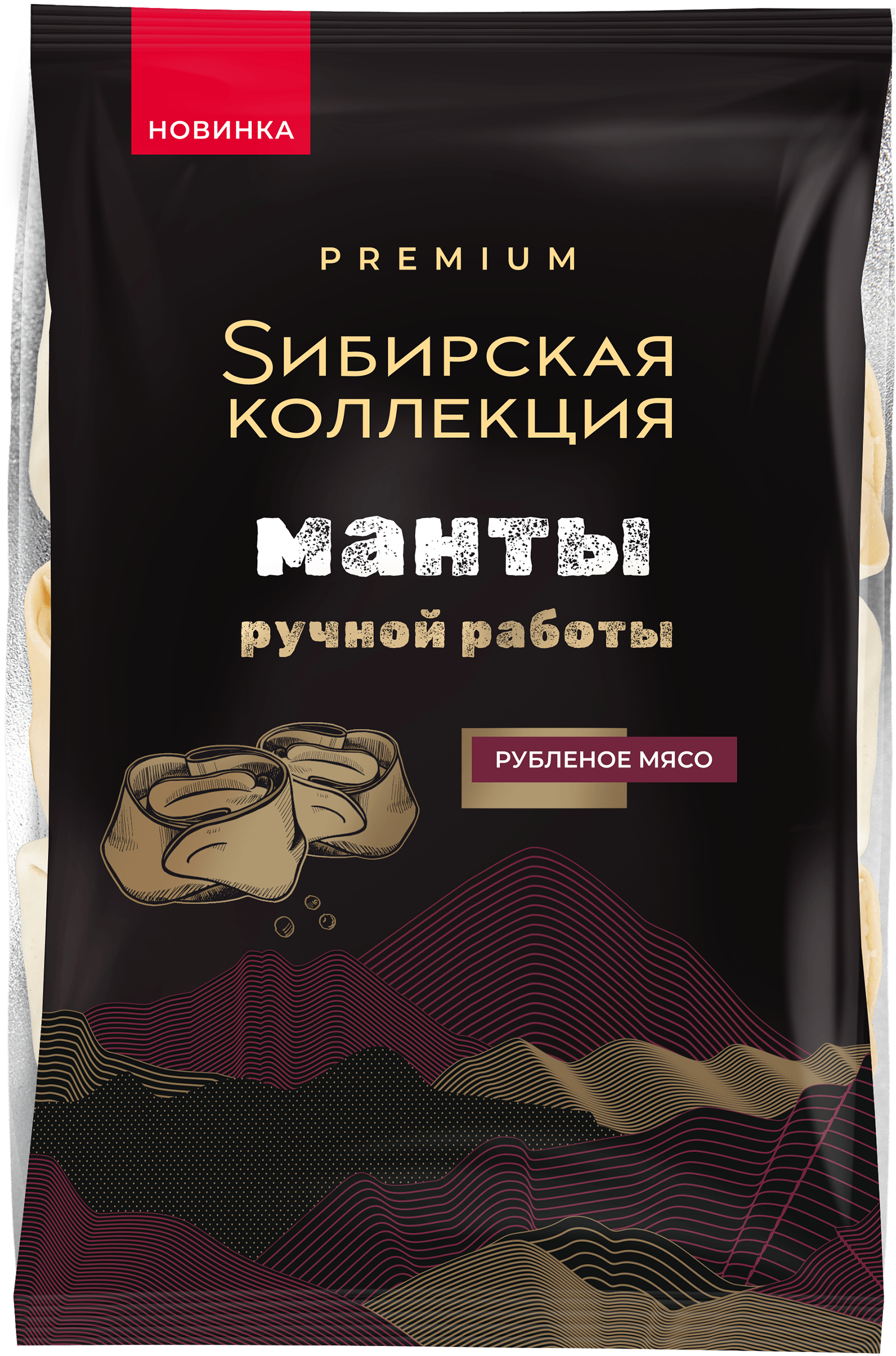 Изображение товара Манты СИБИРСКАЯ КОЛЛЕКЦИЯ ручная работа категория В 500г