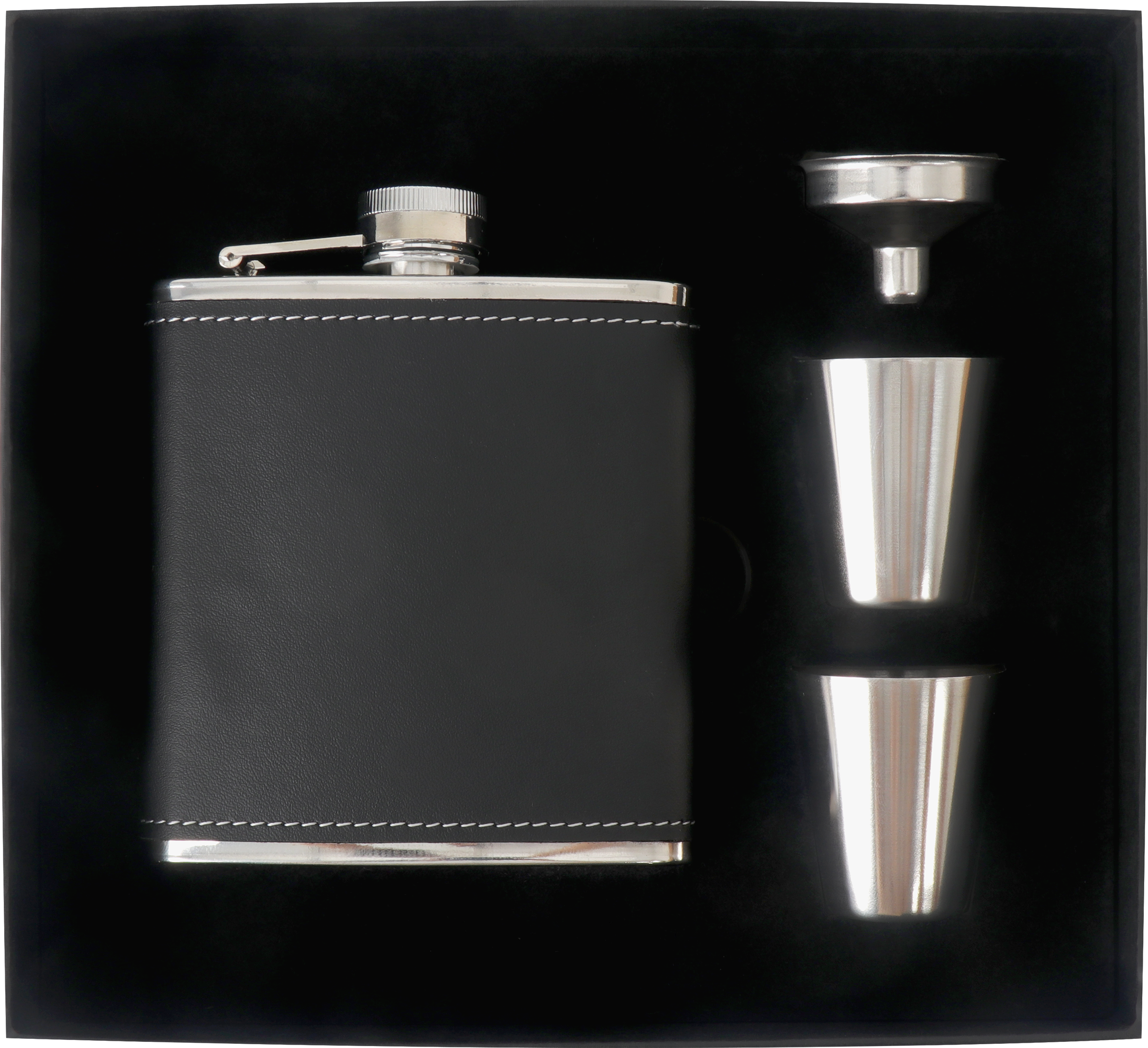 Изображение товара Подарочный туристический набор: фляжка 180 мл, 2 рюмки и воронка ACTIWELL