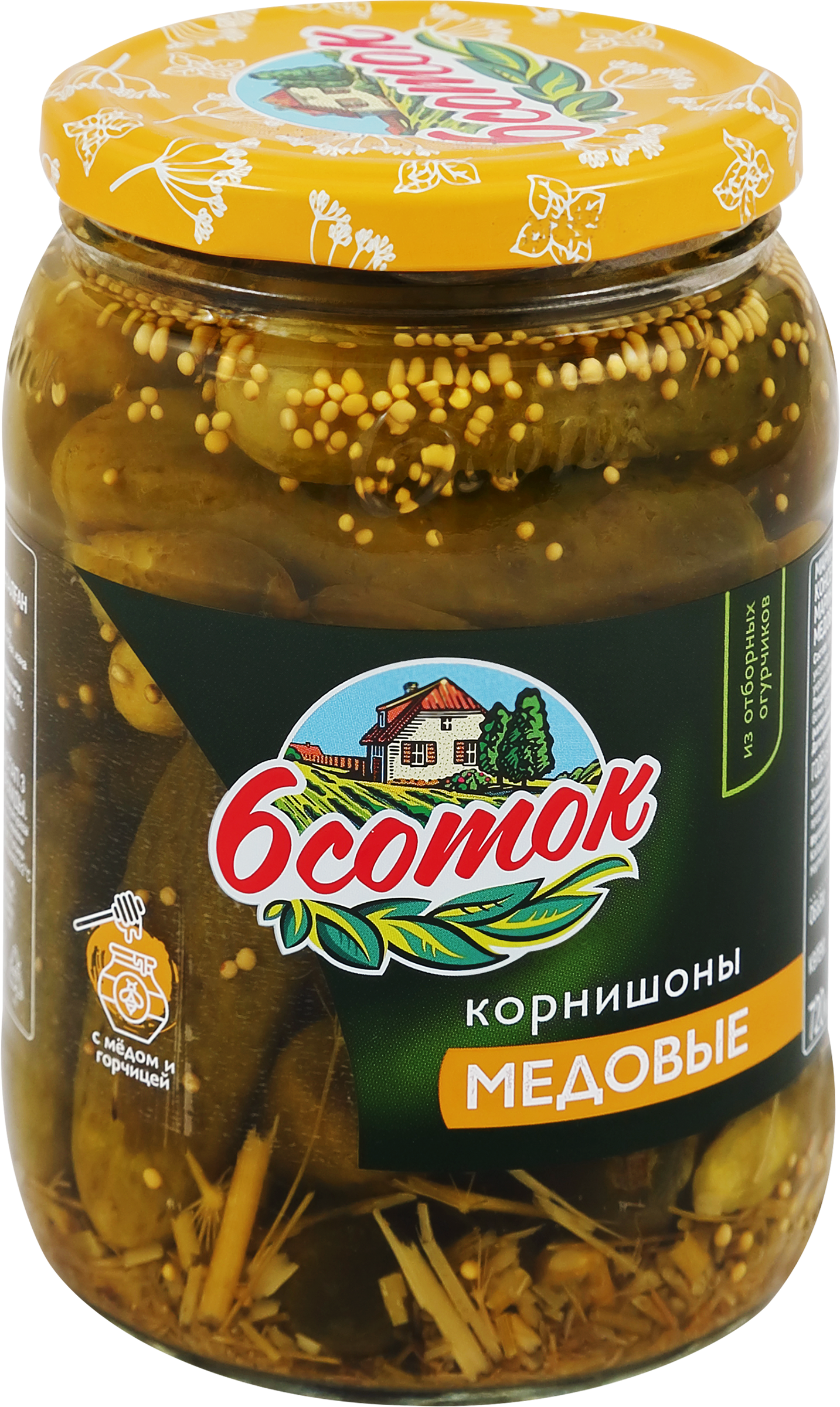 Изображение товара Корнишоны 6 СОТОК Медовые, 720мл