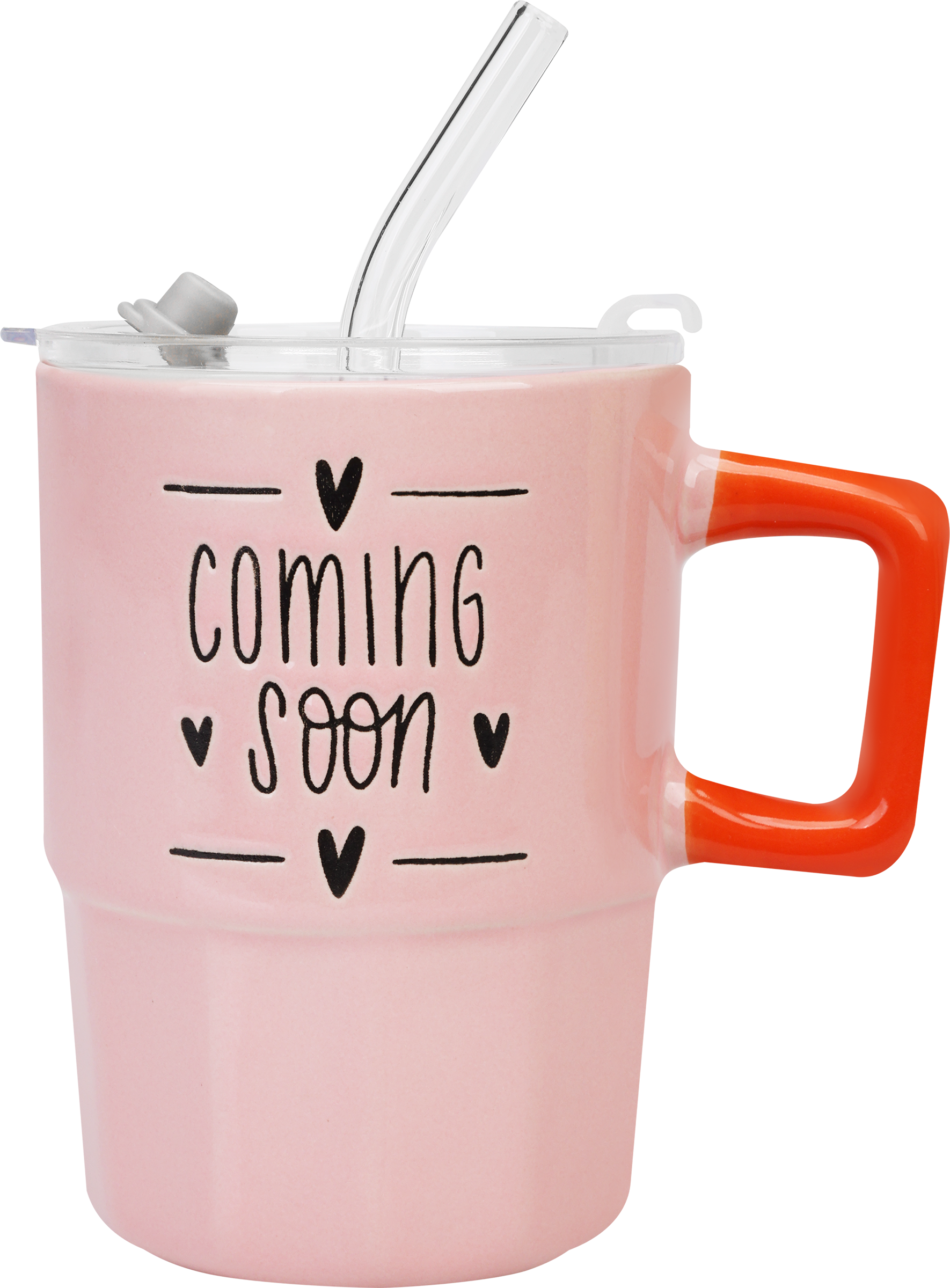 Изображение товара Кружка HOMECLUB Rainbow с трубочкой 400мл керамика пластик