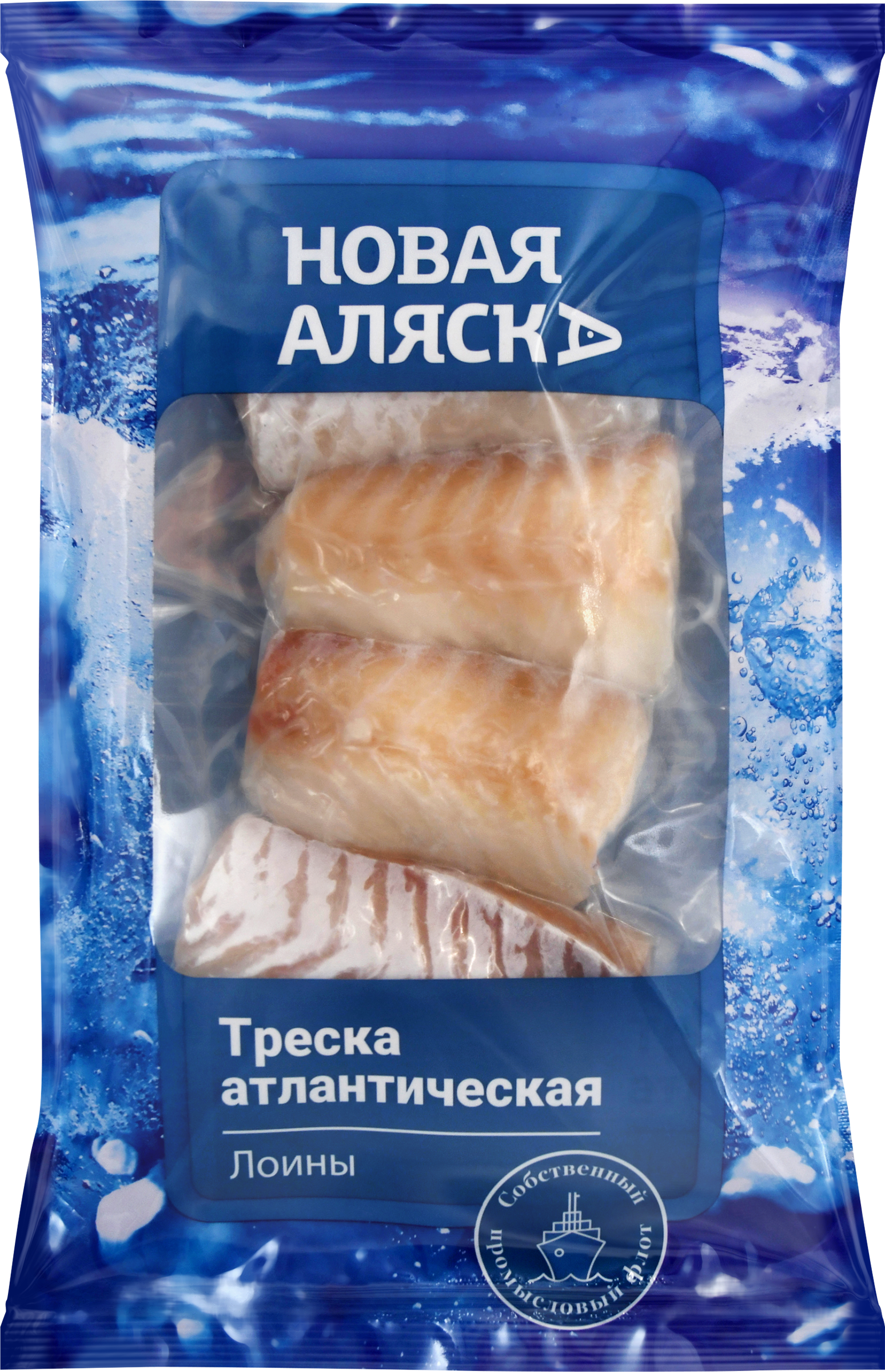 Изображение товара Треска Атлантическая замороженная НОВАЯ АЛЯСКА филе спинки без кожи 400г