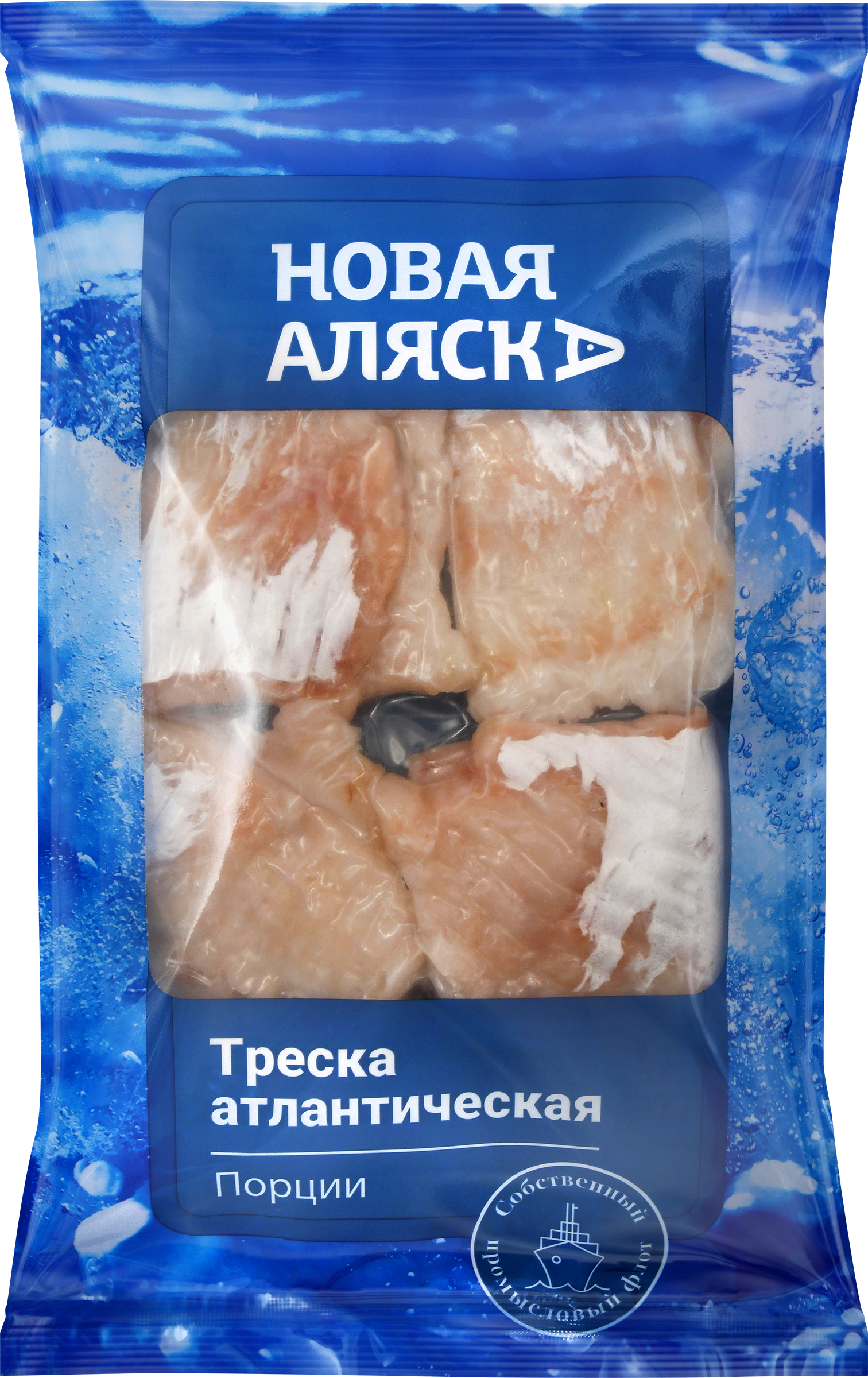 Изображение товара Треска Атлантическая замороженная НОВАЯ АЛЯСКА филе порционное без кожи, 400г