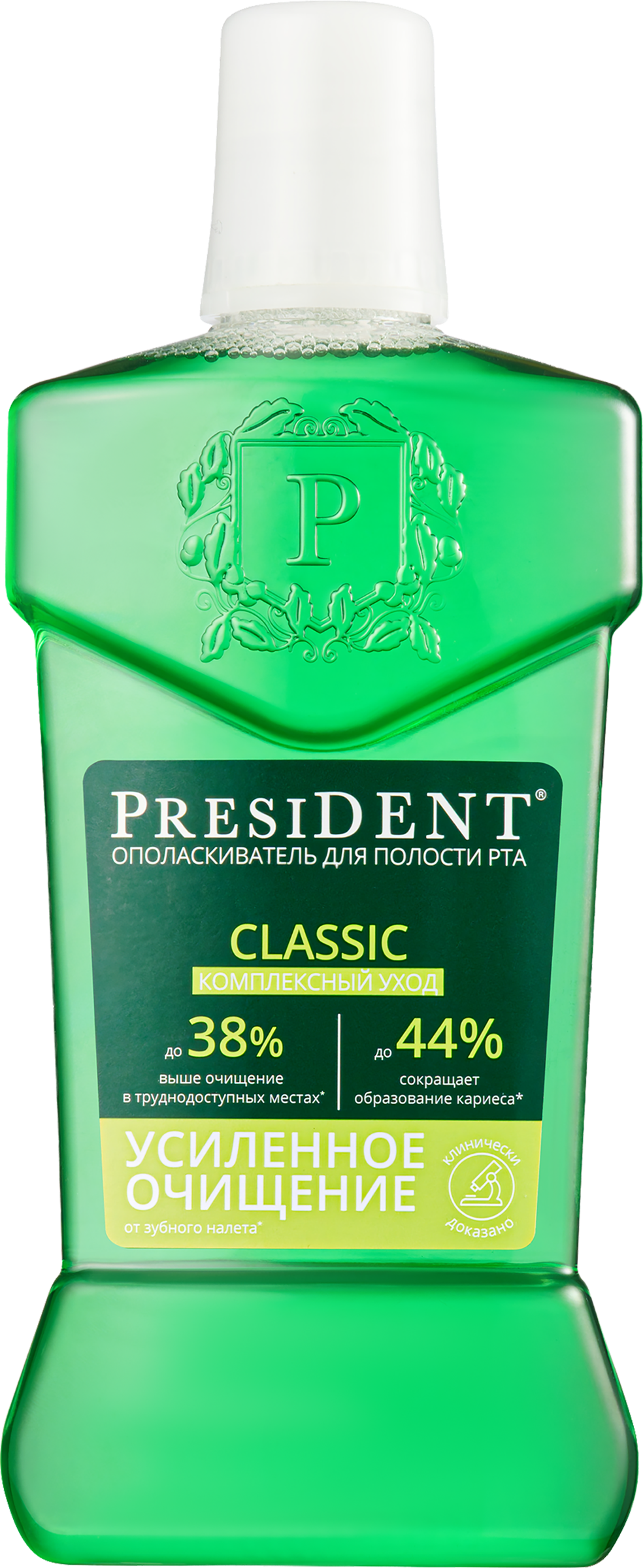 Изображение товара Ополаскиватель PRESIDENT Classic Комплексный уход 400мл для защиты и отбеливания зубов