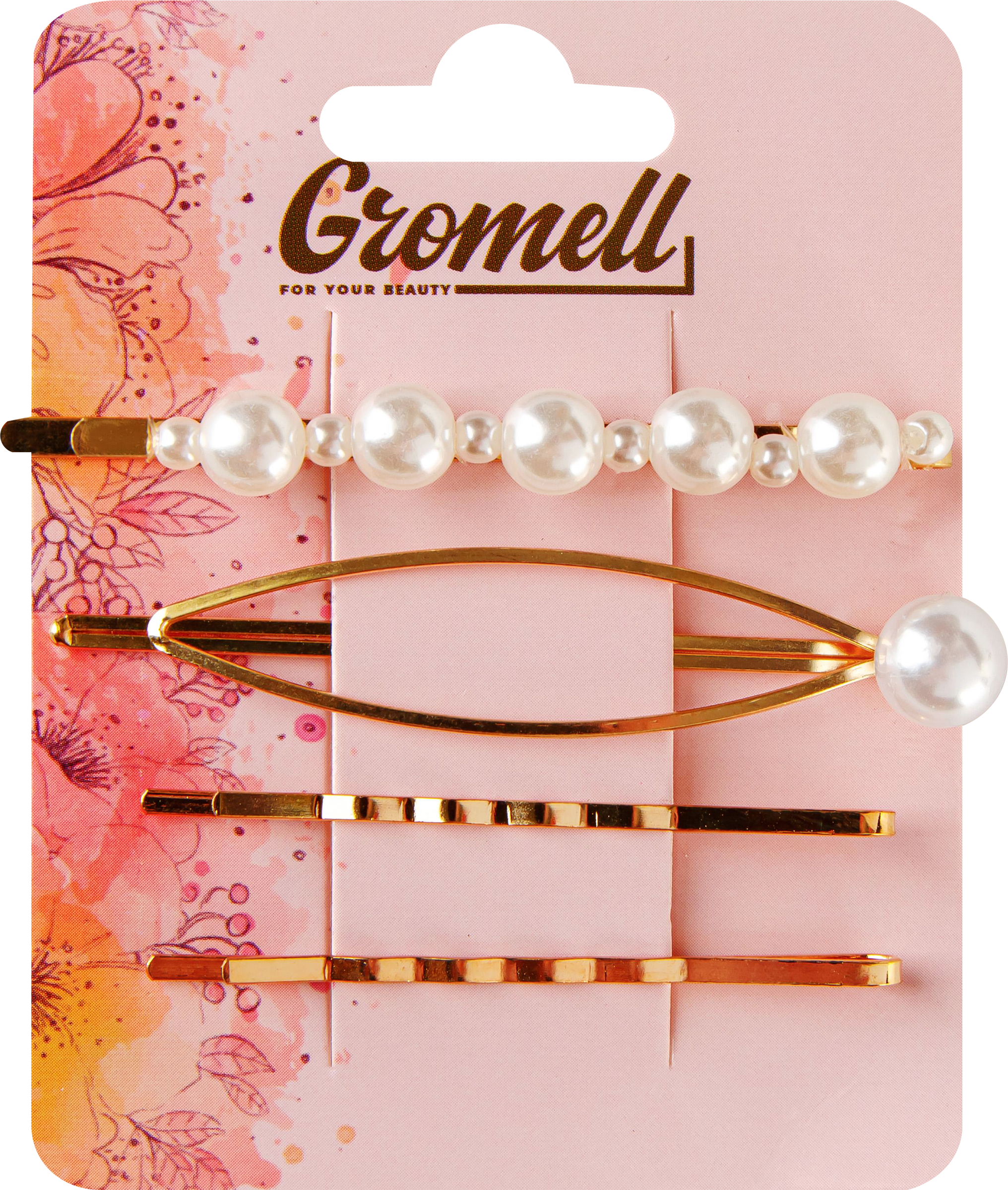 Изображение товара Зажим для волос GROMELL Арт LZAZH003, 3 шт - удобный аксессуар для женщин