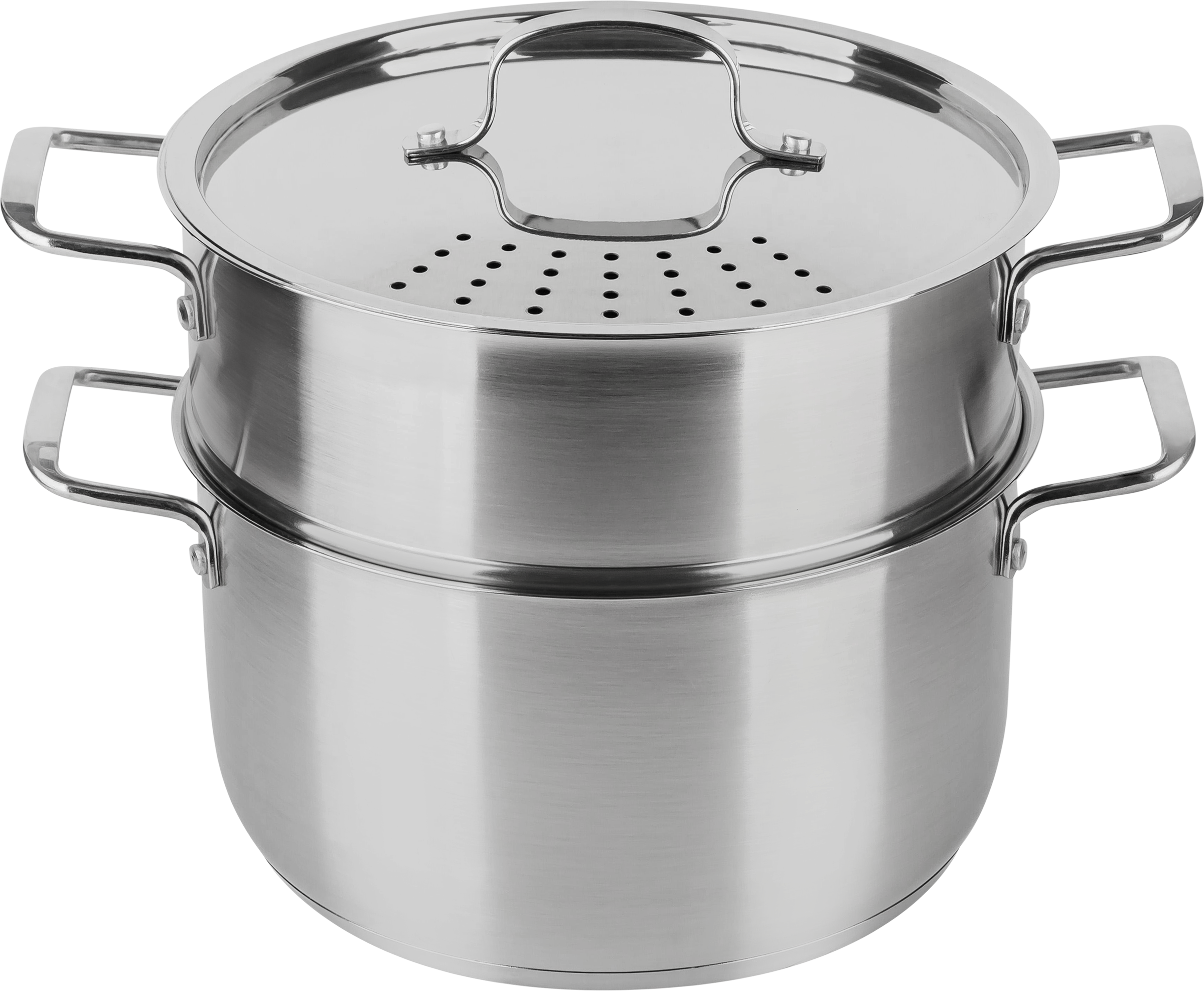 Изображение товара Кастрюля-пароварка HOMECLUB Rain 5.5л из нержавеющей стали с металлической крышкой