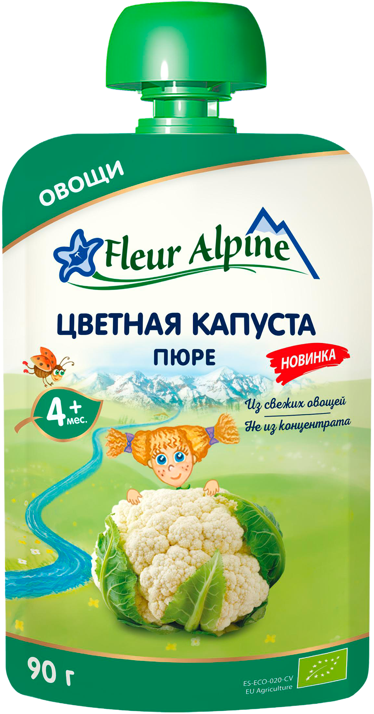 Изображение товара Пюре овощное FLEUR ALPINE Цветная капуста, с 4 месяцев, 90г