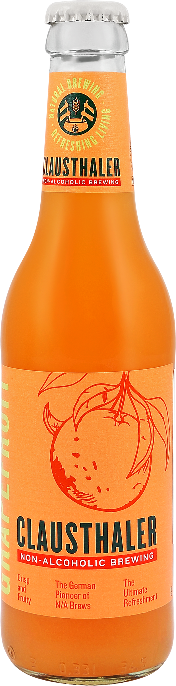 Изображение товара Безалкогольное светлое пиво CLAUSTHALER Грейпфрут фильтр пастеризация 0.33л