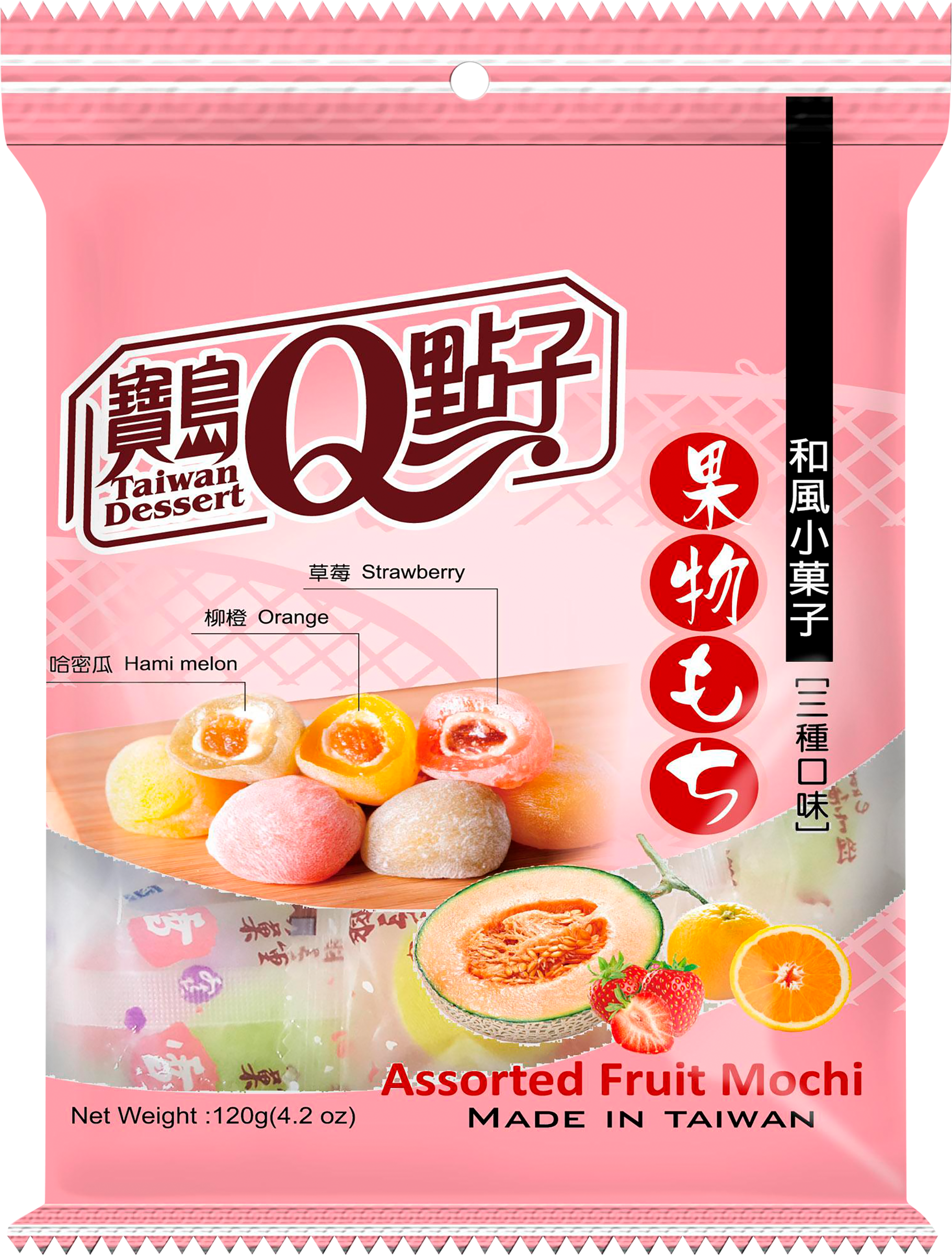 Изображение товара QIDEA Моти Дайфуку фруктовое ассорти 120г восточный десерт