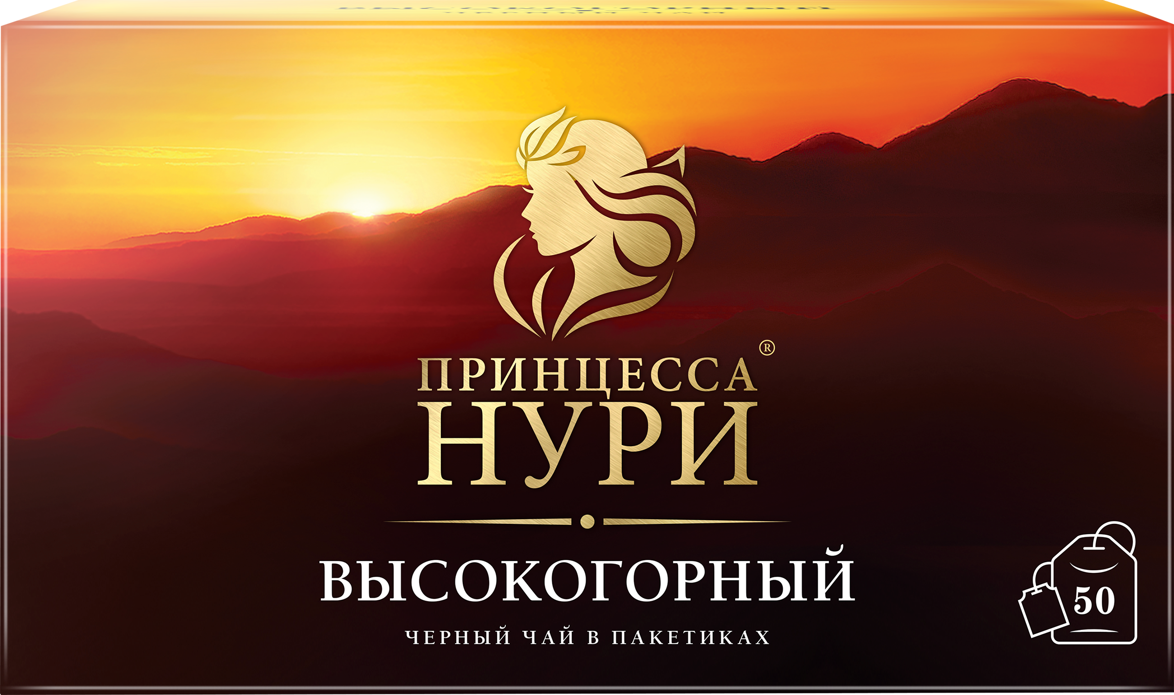 Изображение товара Чай черный ПРИНЦЕССА НУРИ Высокогорный в пакетиках, 50 штук