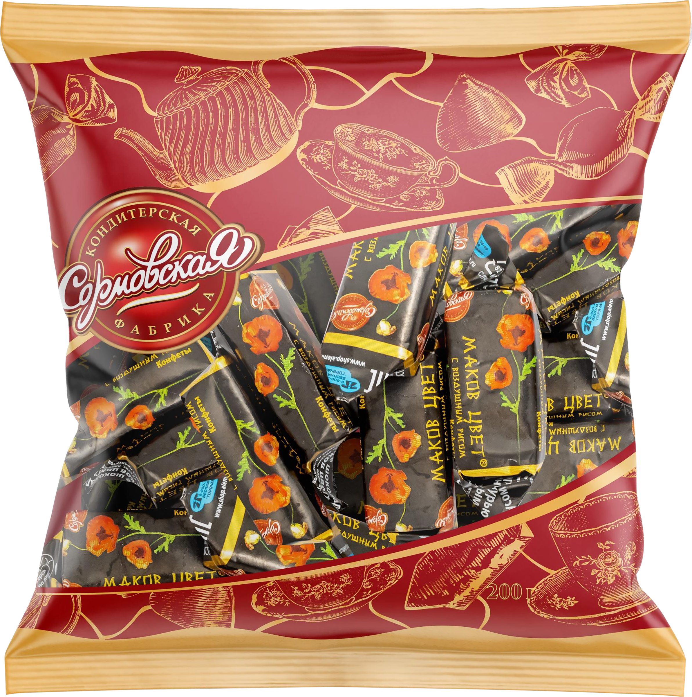 Изображение товара Конфеты СОРМОВО Маков цвет с воздушным рисом, 200г