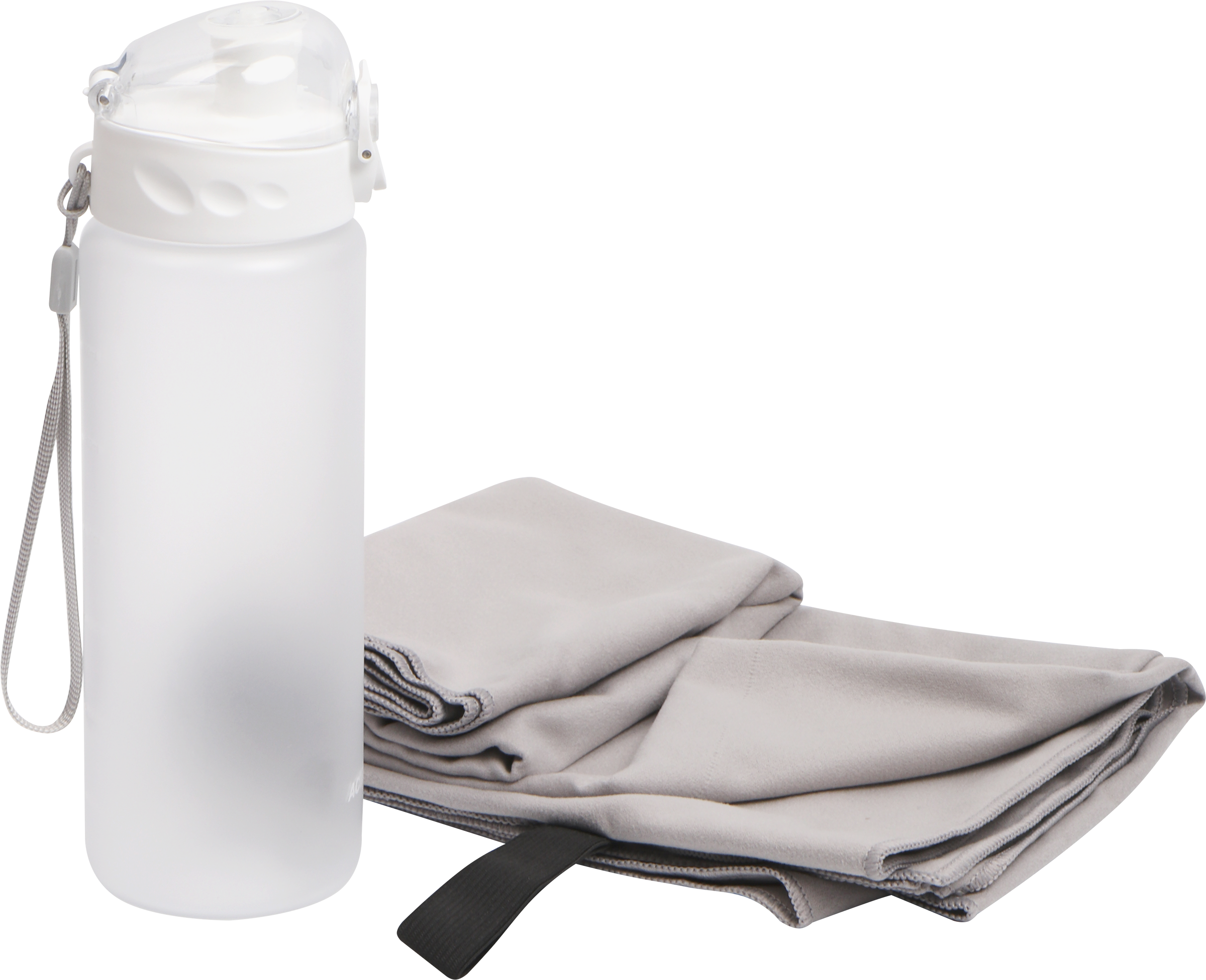 Изображение товара Комплект подарочный для фитнеса: бутылка 780 мл и полотенце 150х75 см