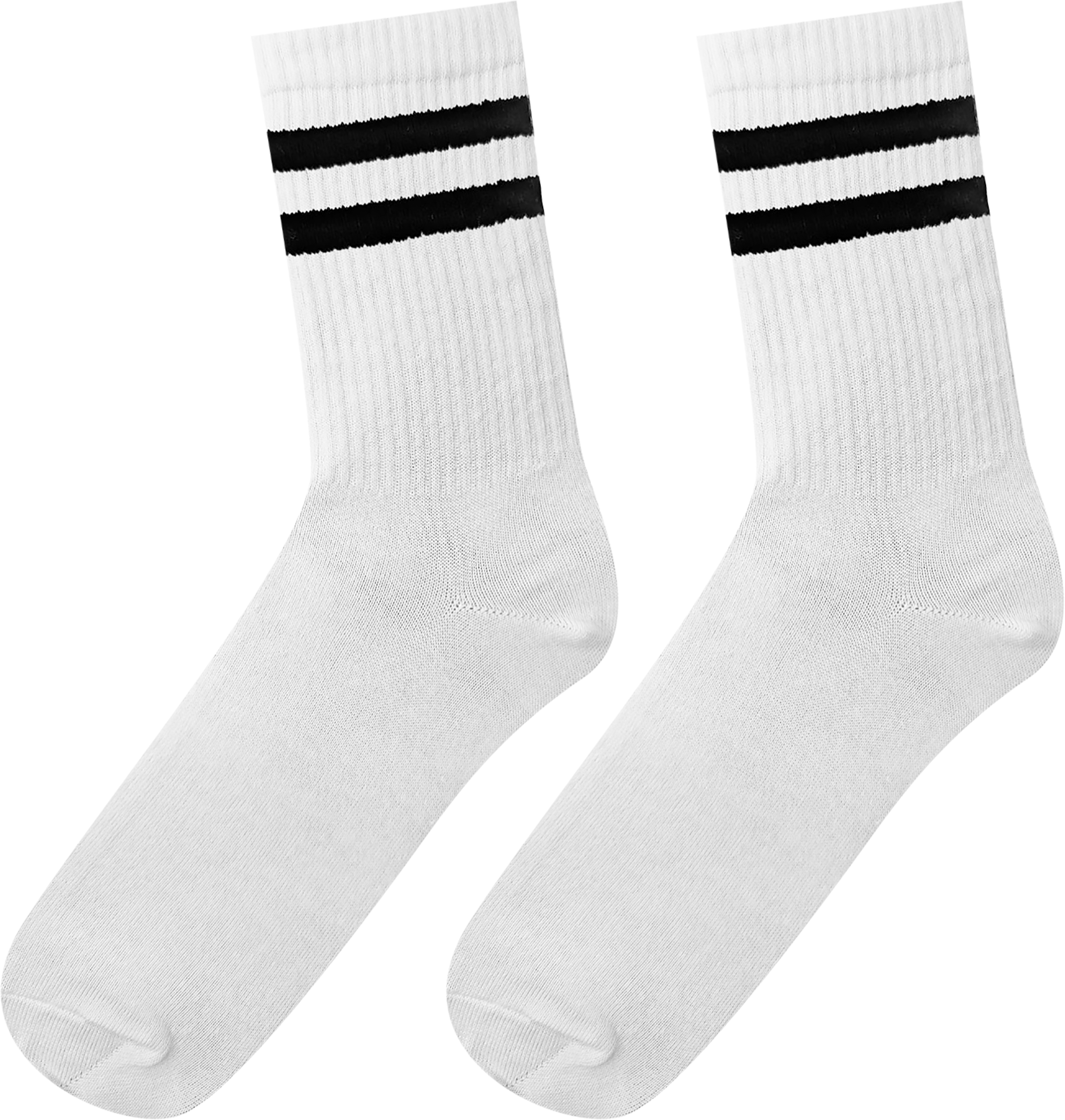 Изображение товара Носки спортивные женские INWIN р. 23–25, белые с черными полосками, Арт. 8-1-8ЛД