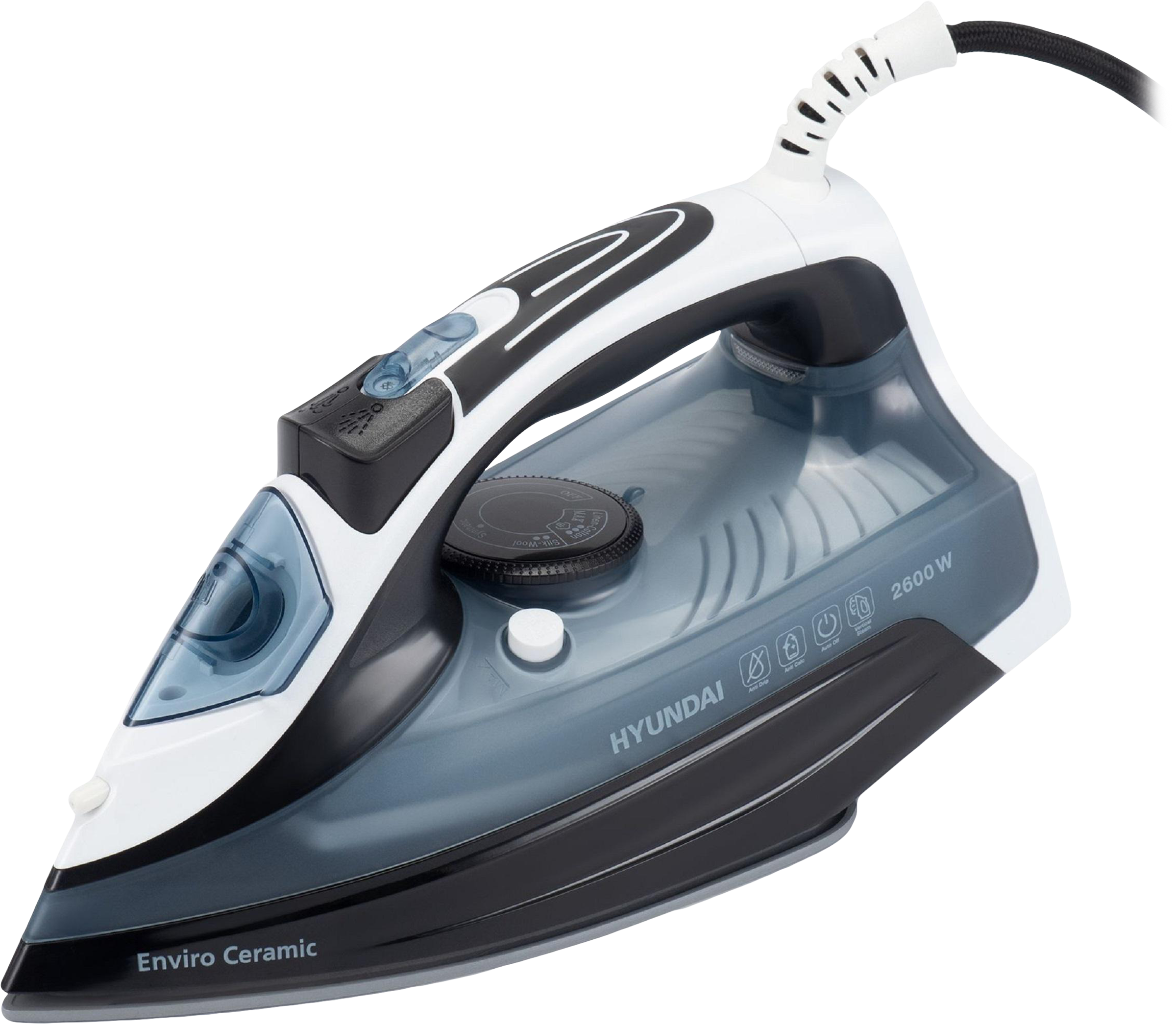 Изображение товара Утюг HYUNDAI 2600Вт с керамической подошвой вертикальным отпариванием