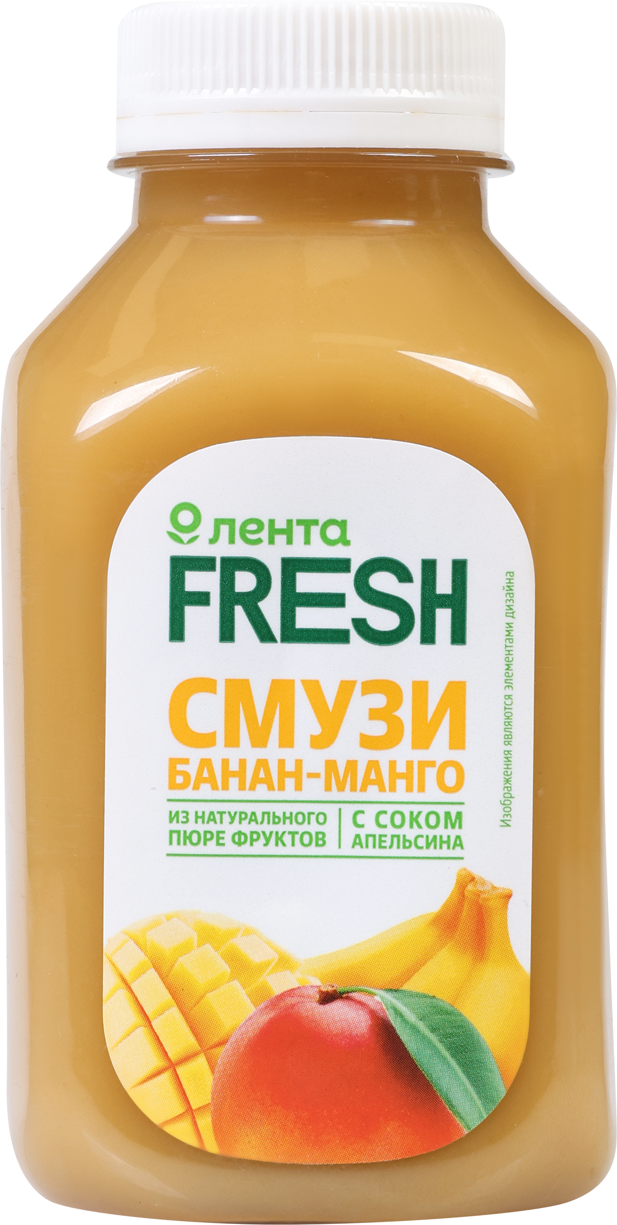 Изображение товара Напиток безалкогольный ЛЕНТА FRESH Смузи банан-манго, 300мл