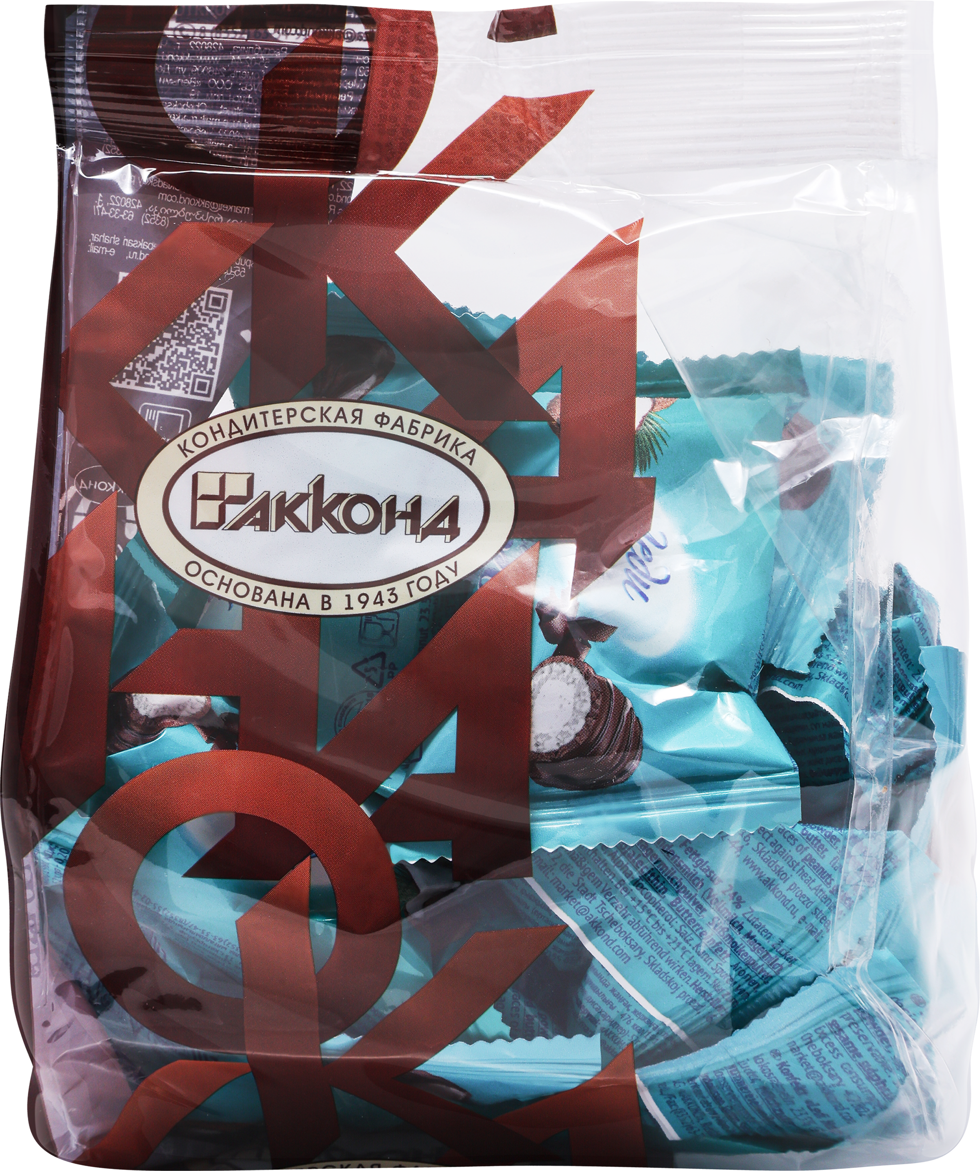 Изображение товара Конфеты АККОНД Леди Ночь, с курагой, 500г