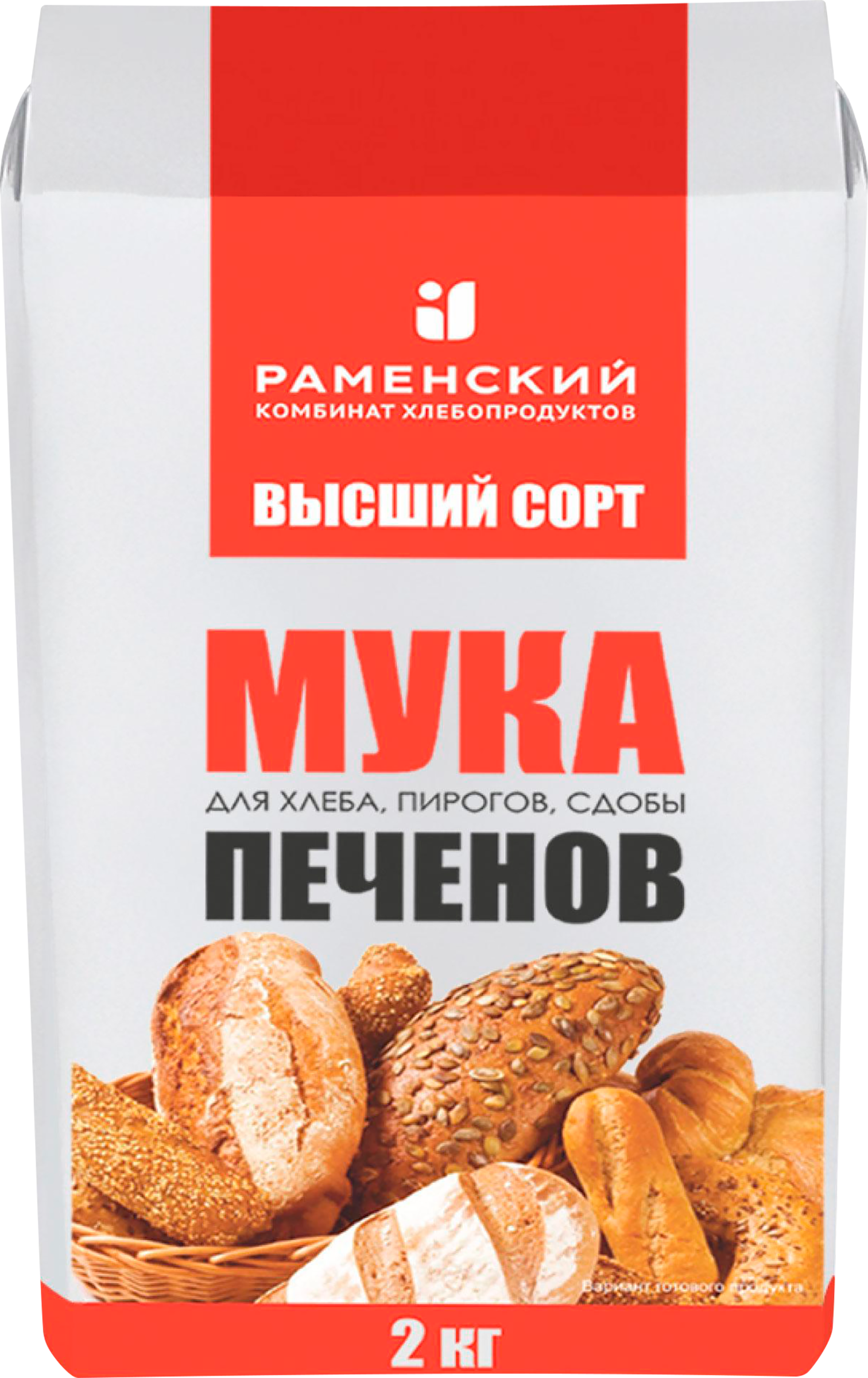 Изображение товара Мука пшеничная ПЕЧЕНОВ хлебопекарная высший сорт, 2кг