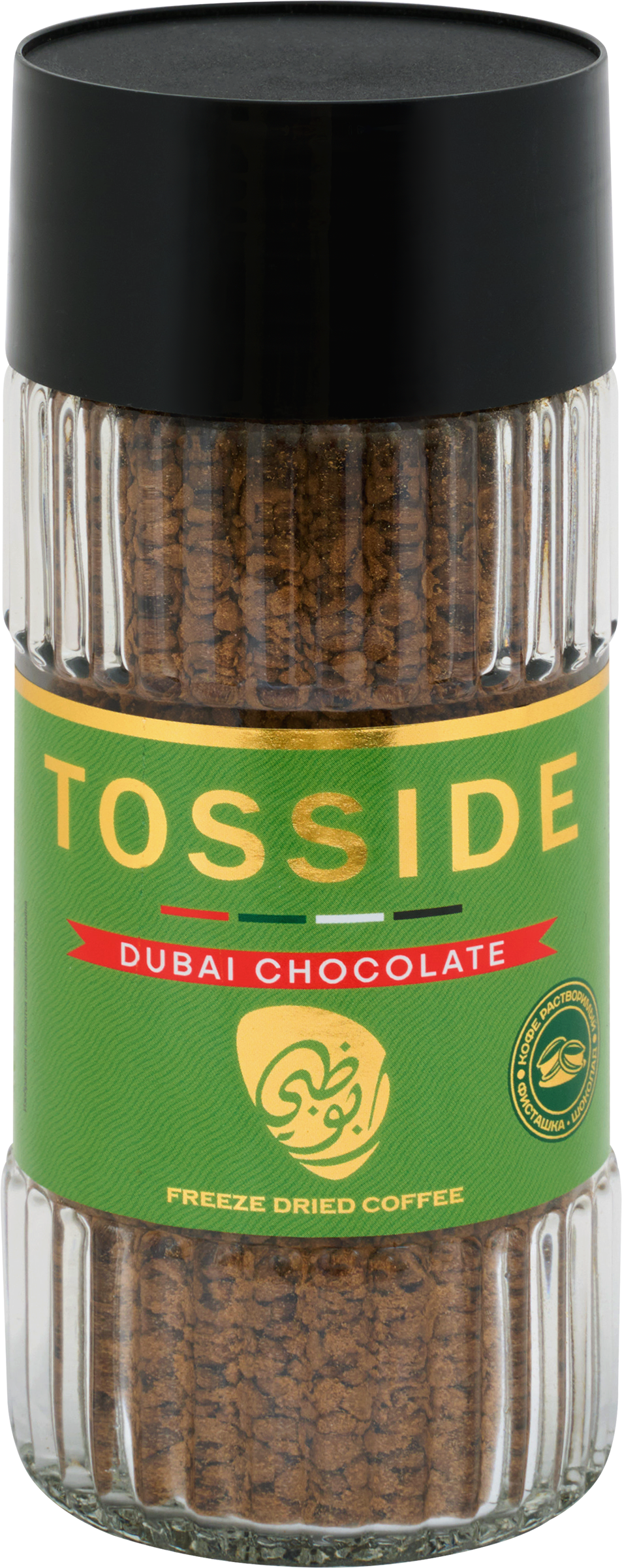 Изображение товара Кофе TOSSIDE Dubai chocolate с фисташками и шоколадом, 95г