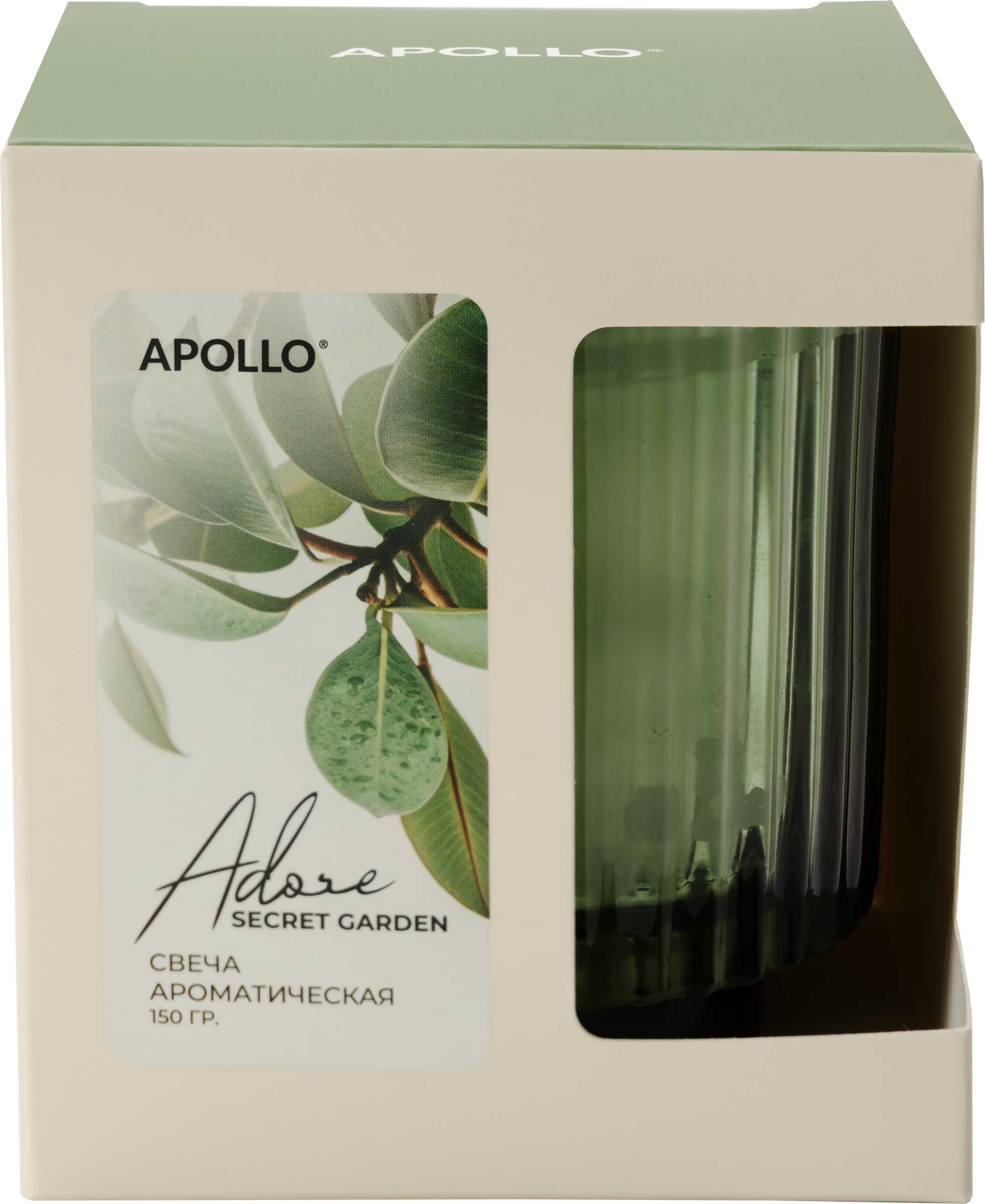 Изображение товара Ароматическая свеча APOLLO Adore Secret garden натуральный аромат 80 г