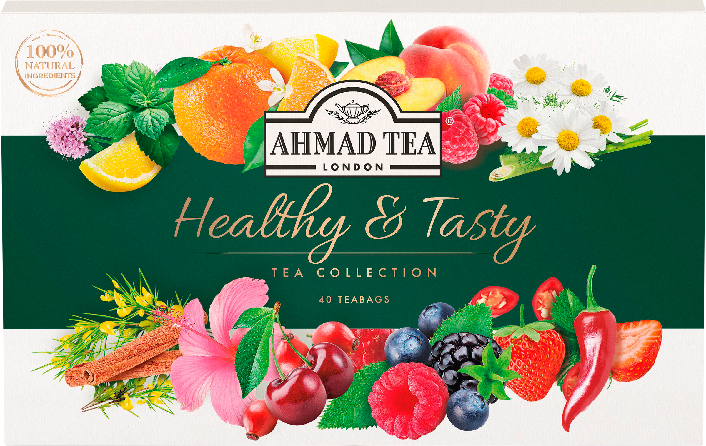 Изображение товара Чай AHMAD TEA Healthy & Tasty ассорти натуральный травяной и фруктовый чай