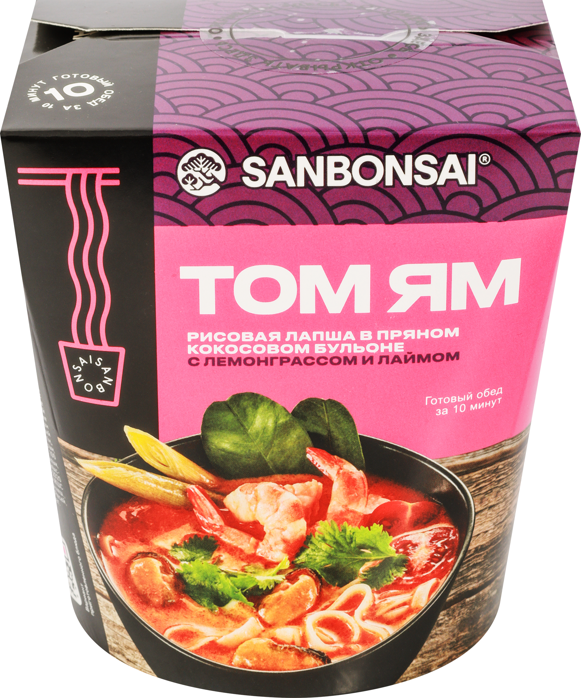 Изображение товара Лапша рисовая SANBONSAI Том Ям в кокосовом бульоне 123г