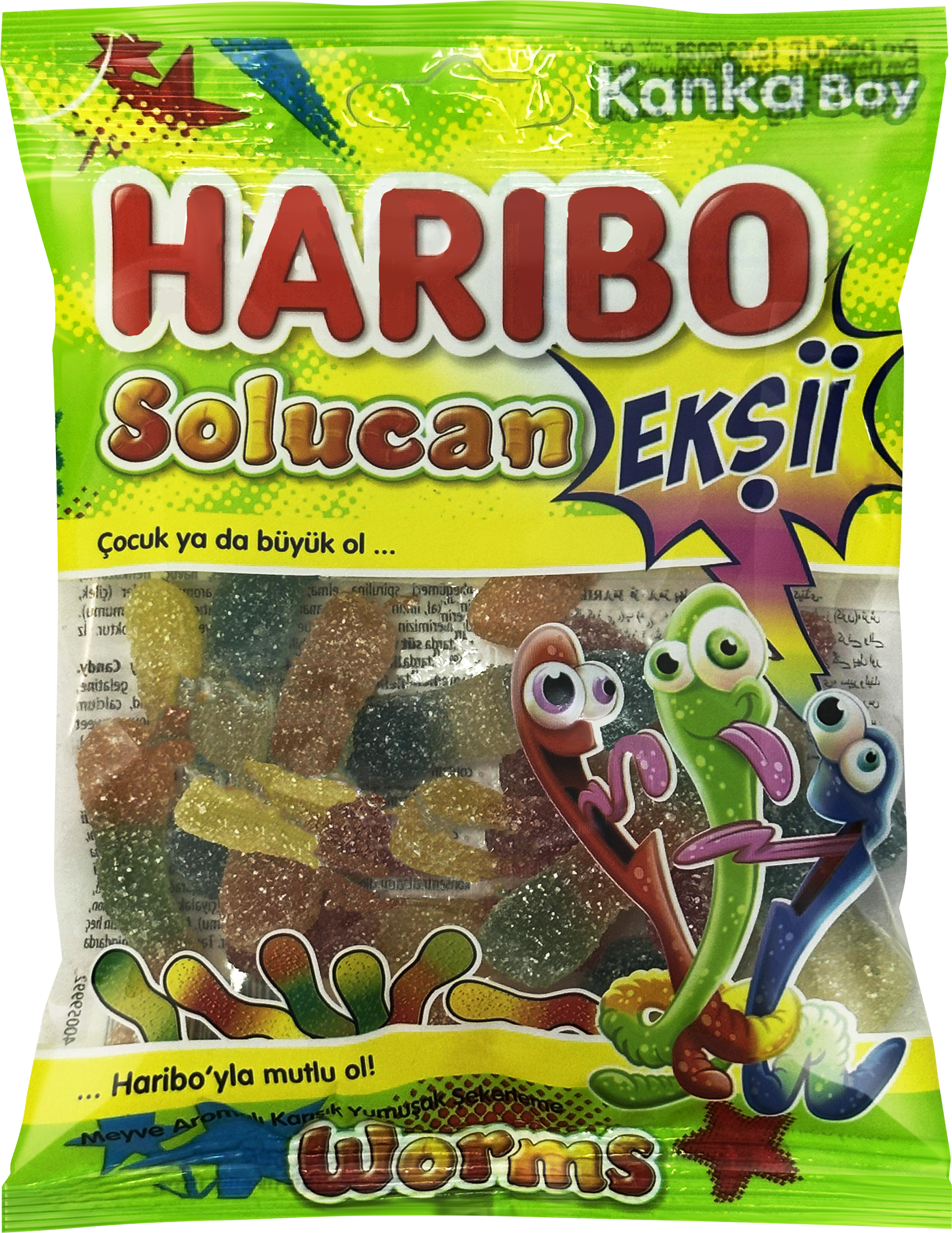 Изображение товара Мармелад жевательный HARIBO Solucan Eksii в форме червячков 70г