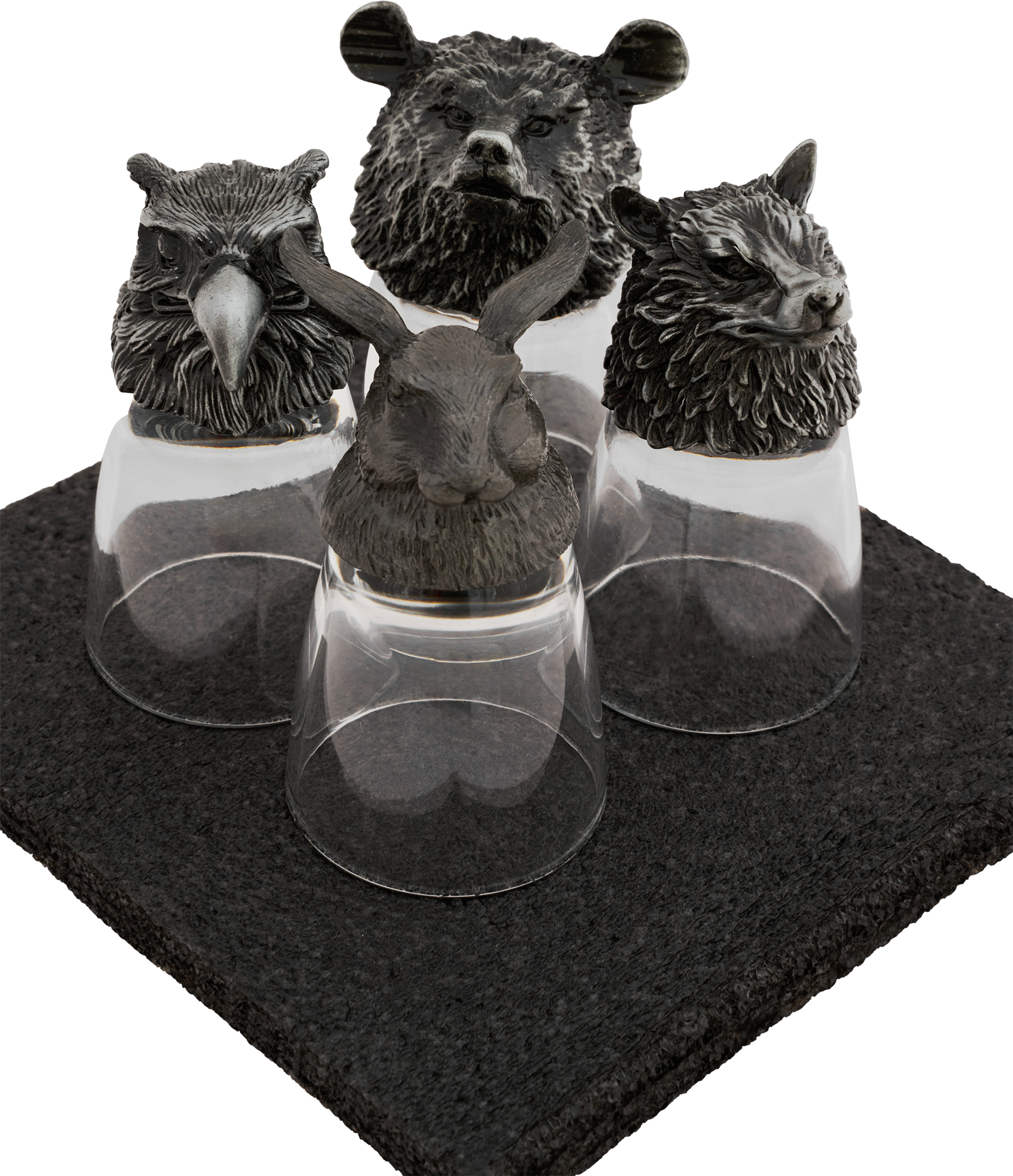 Изображение товара Набор стопок HOMECLUB Охота 50мл 4 шт ручная работа оригинальный подарок