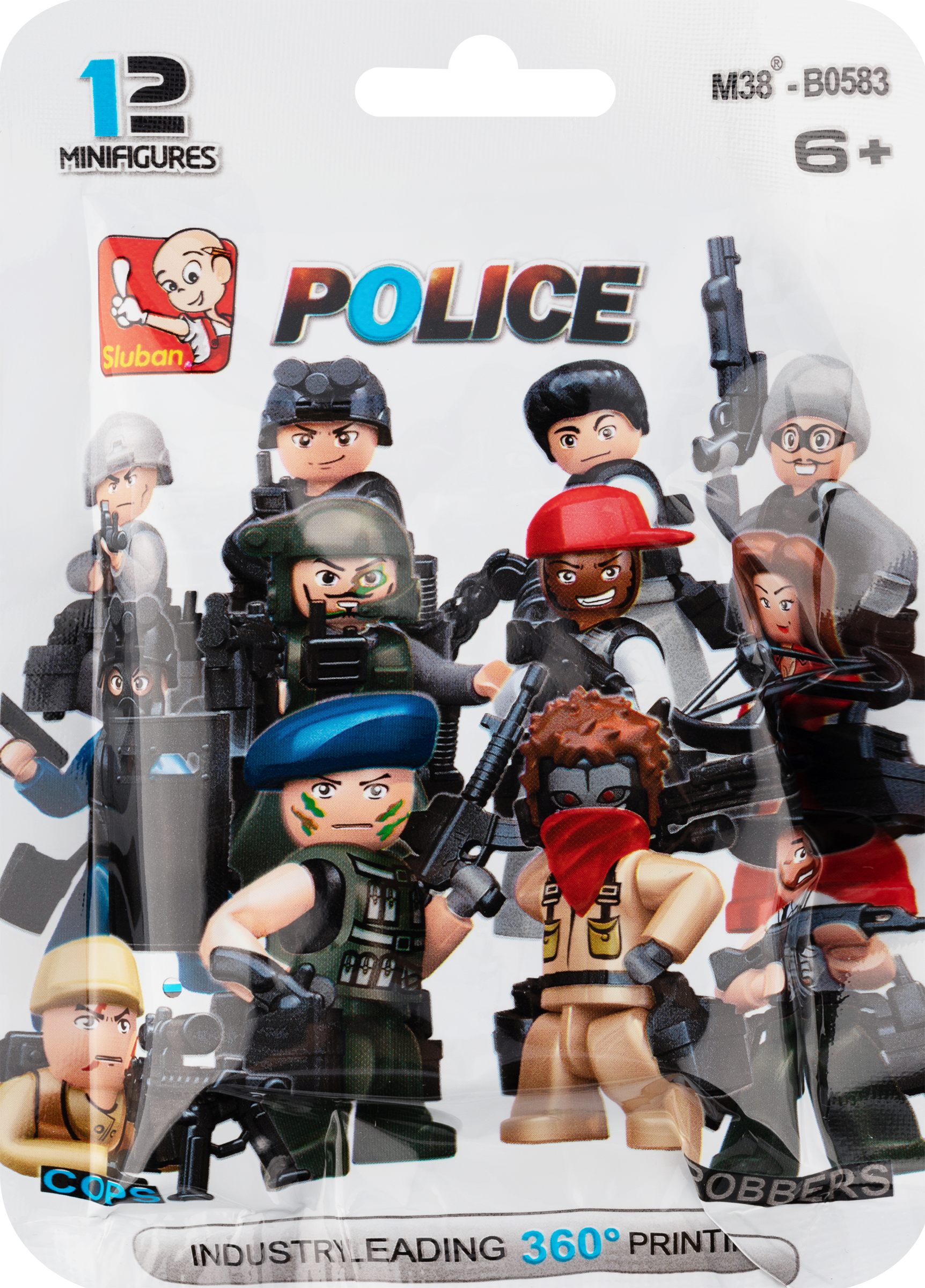 Изображение товара Конструктор SLUBAN Полицейские и грабители, 48 деталей, Арт. M38-B0583
