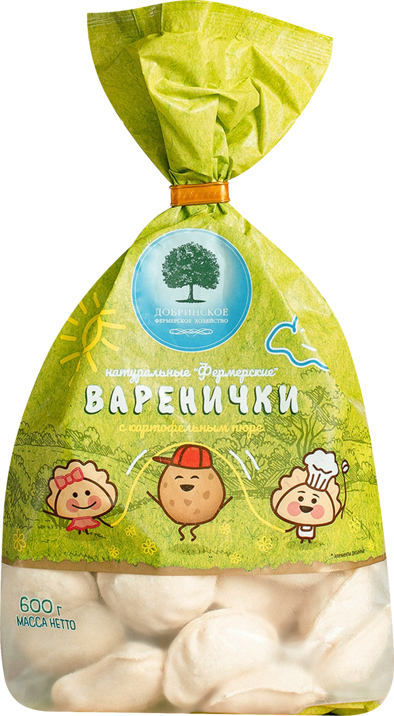 Изображение товара Варенички ДОБРИНСКОЕ Натуральные Фермерские, с картофельным пюре, 600г