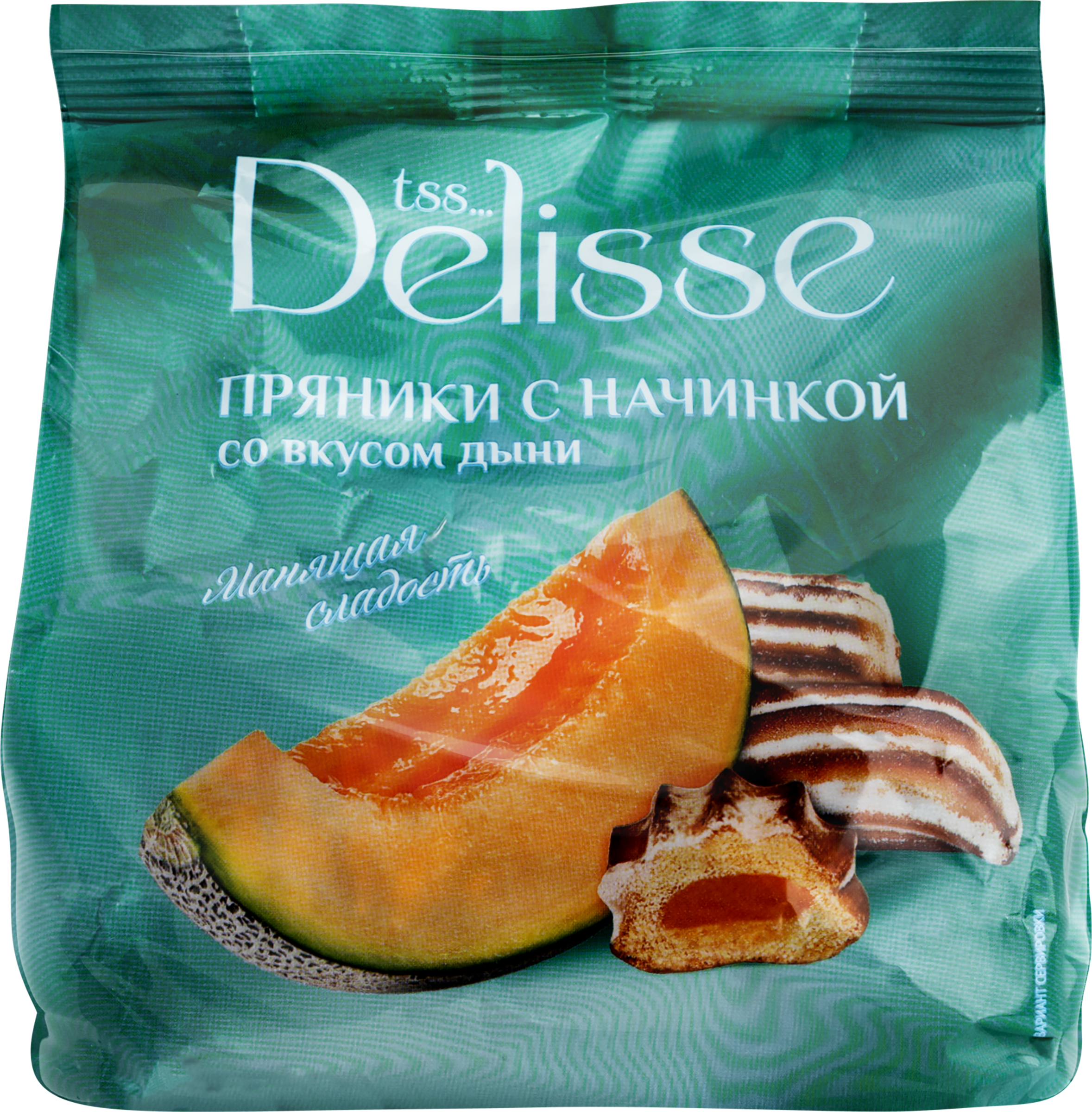 Изображение товара Пряники сырцовые DELISSE с начинкой дыни в глазури 350г