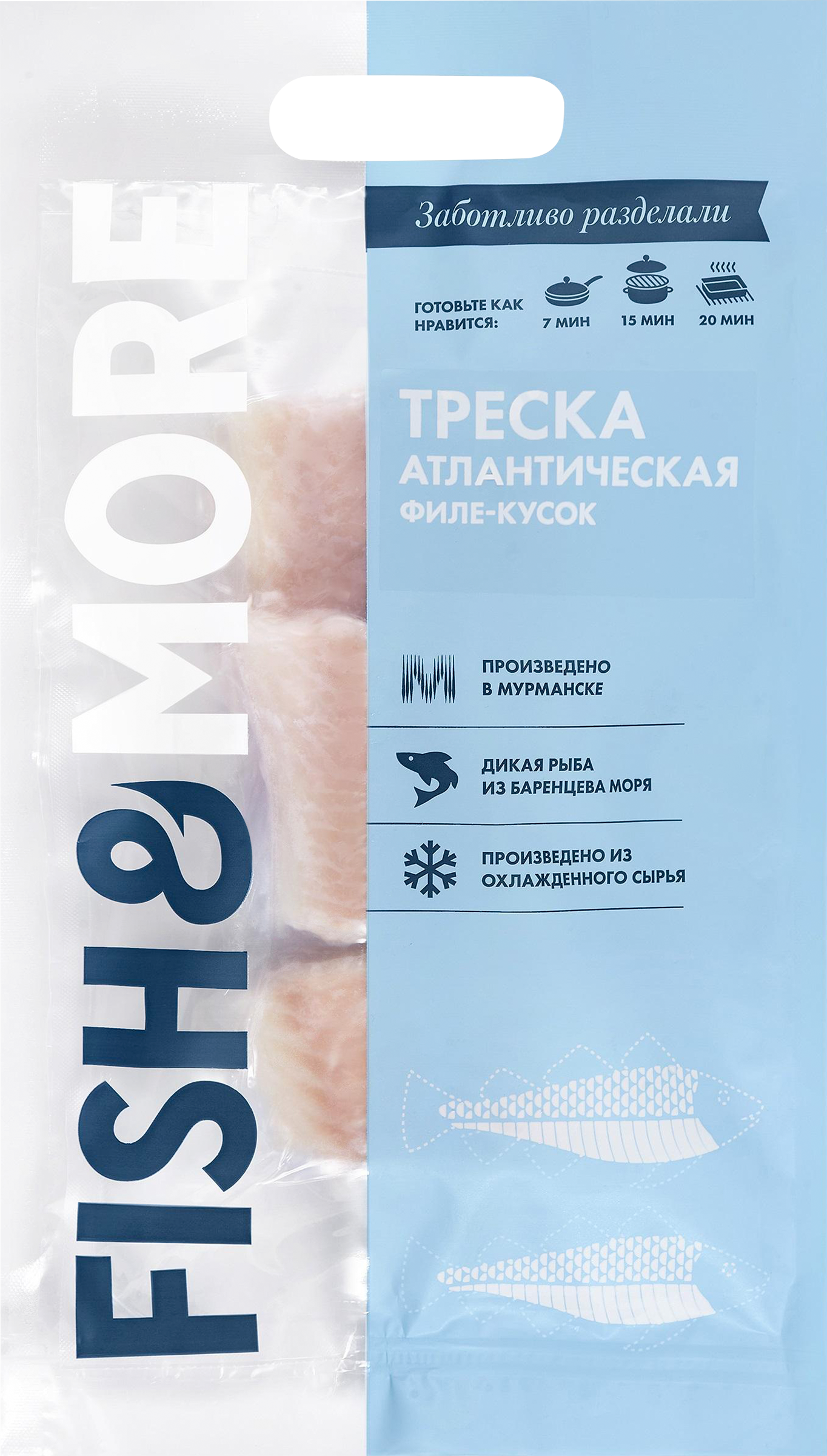 Изображение товара Филе трески атлантической без кожи 400г FISH&MORE