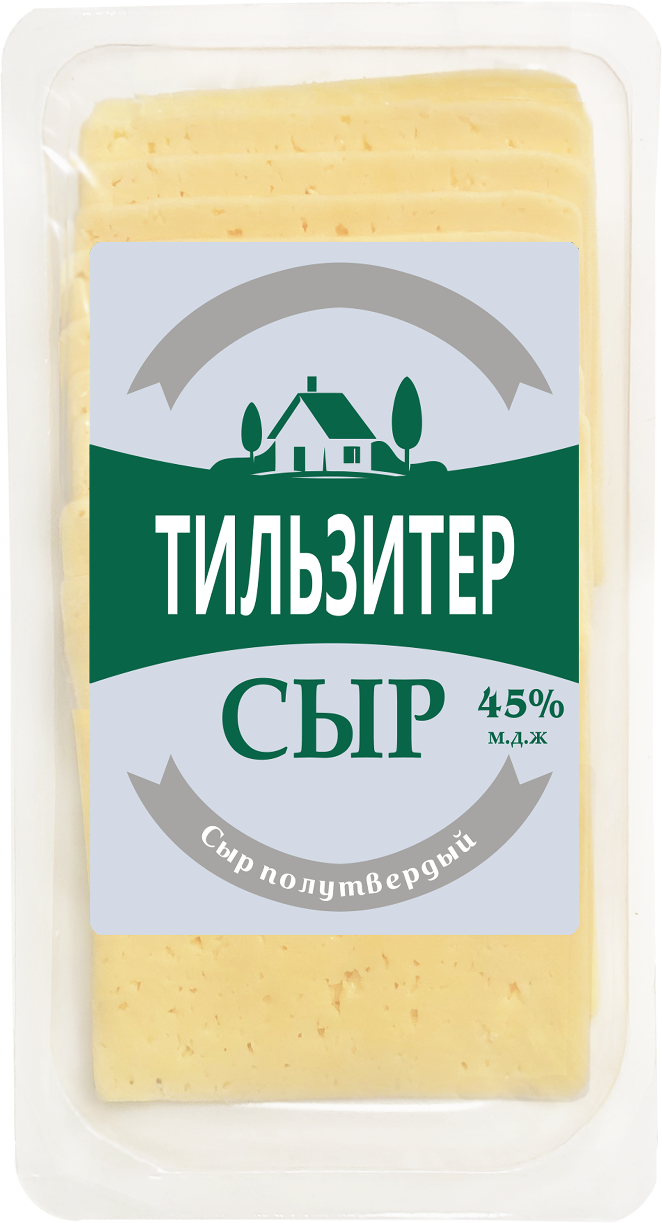 Изображение товара Сыр полутвердый Тильзитер 45% нарезка 110г Россия