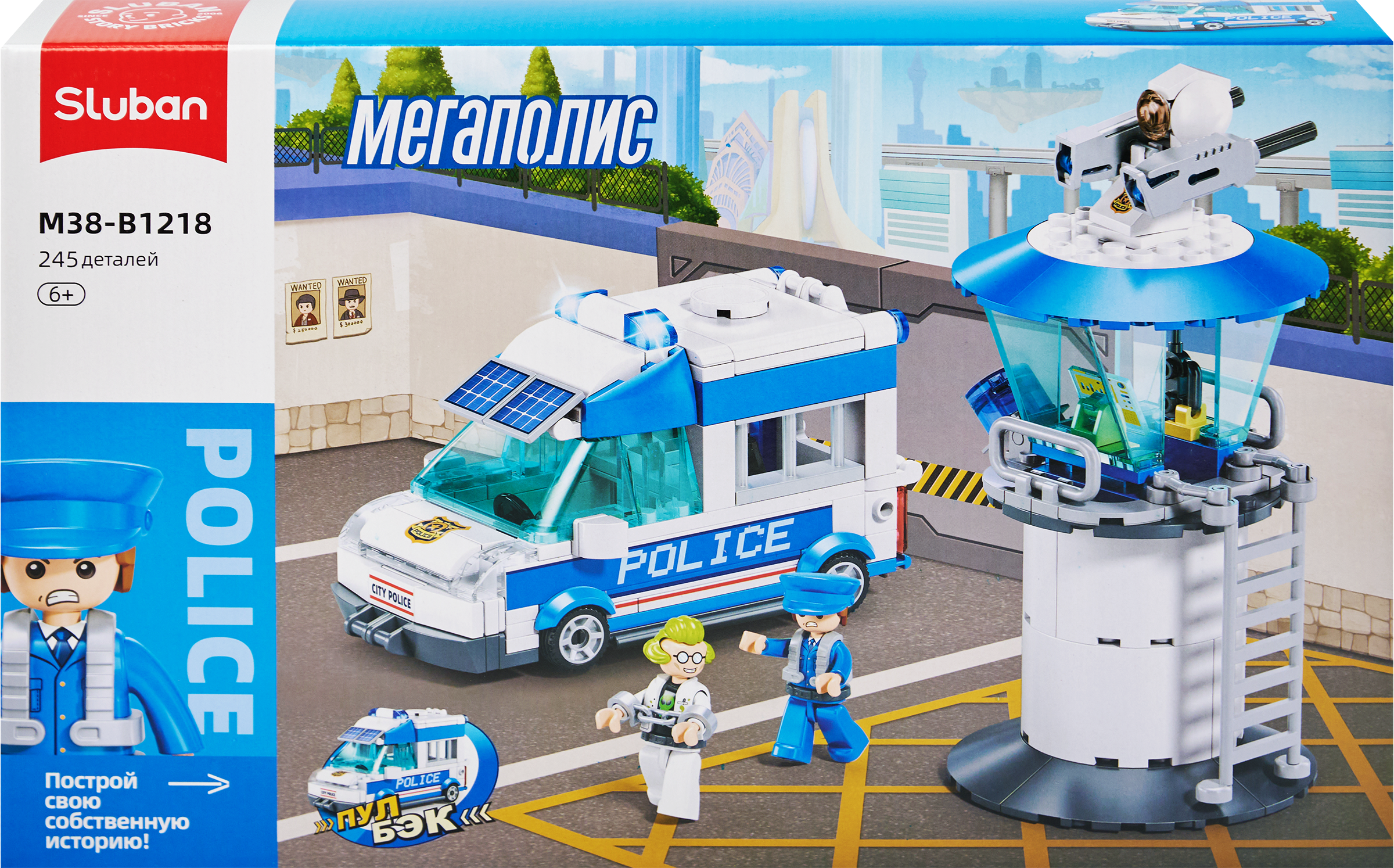 Изображение товара Конструктор SLUBAN Мегаполис Полицейская машина 245 деталей арт M38-B1218