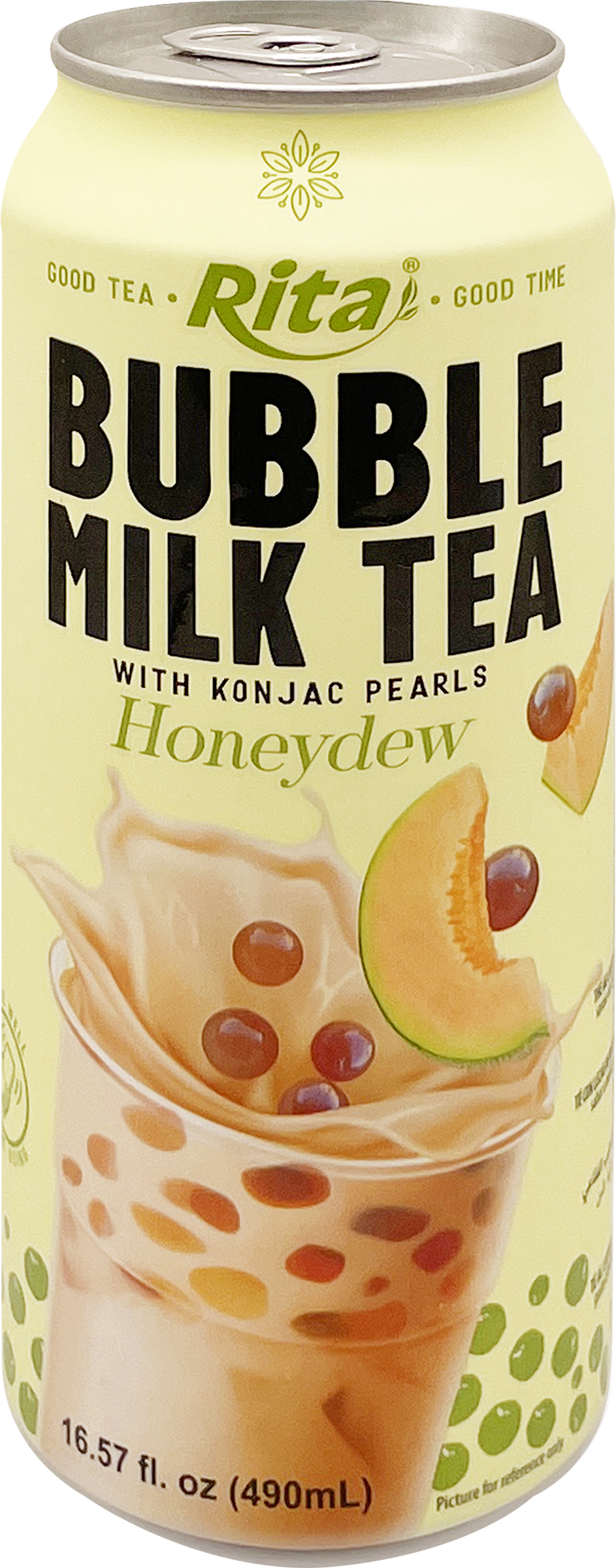 Изображение товара Напиток растительный RITA Бабл Милк Ти Дыня с конжаком, 0.49л