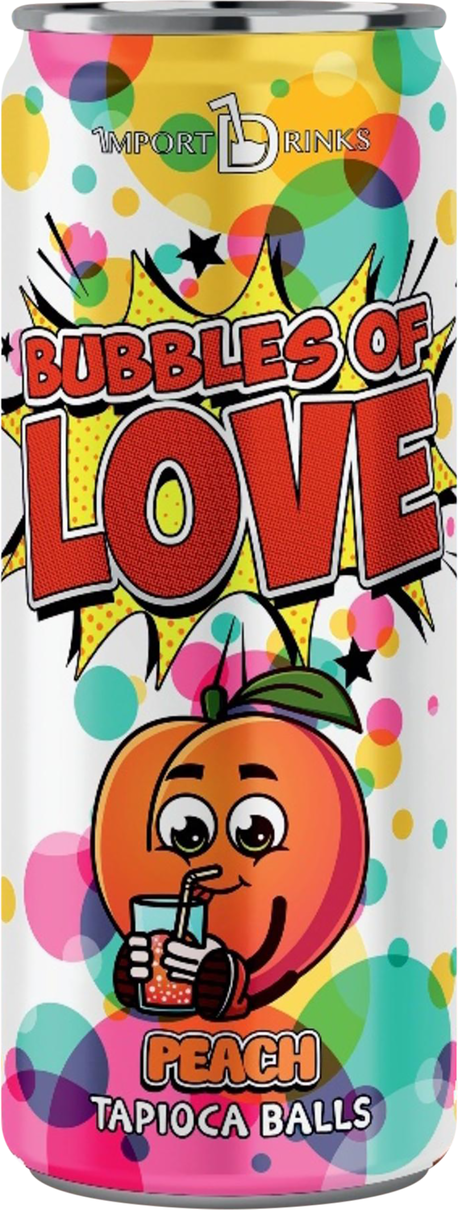Изображение товара Напиток BUBBLES OFF LOVE Чайный напиток со вкусом персика с желейными шариками негазированный, 0.32л