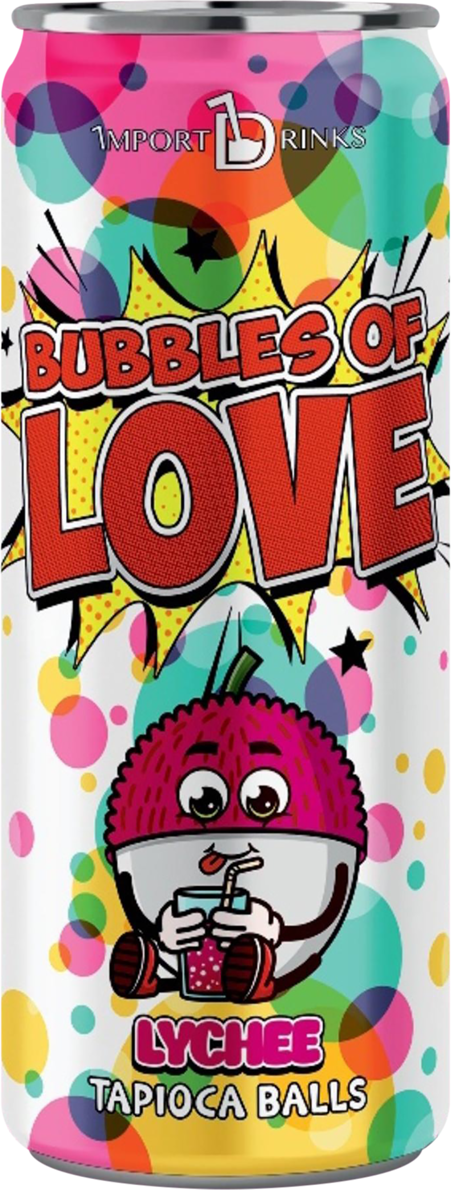 Изображение товара Напиток BUBBLES OFF LOVE Чайный напиток со вкусом личи с желейными шариками негазированный, 0.32л