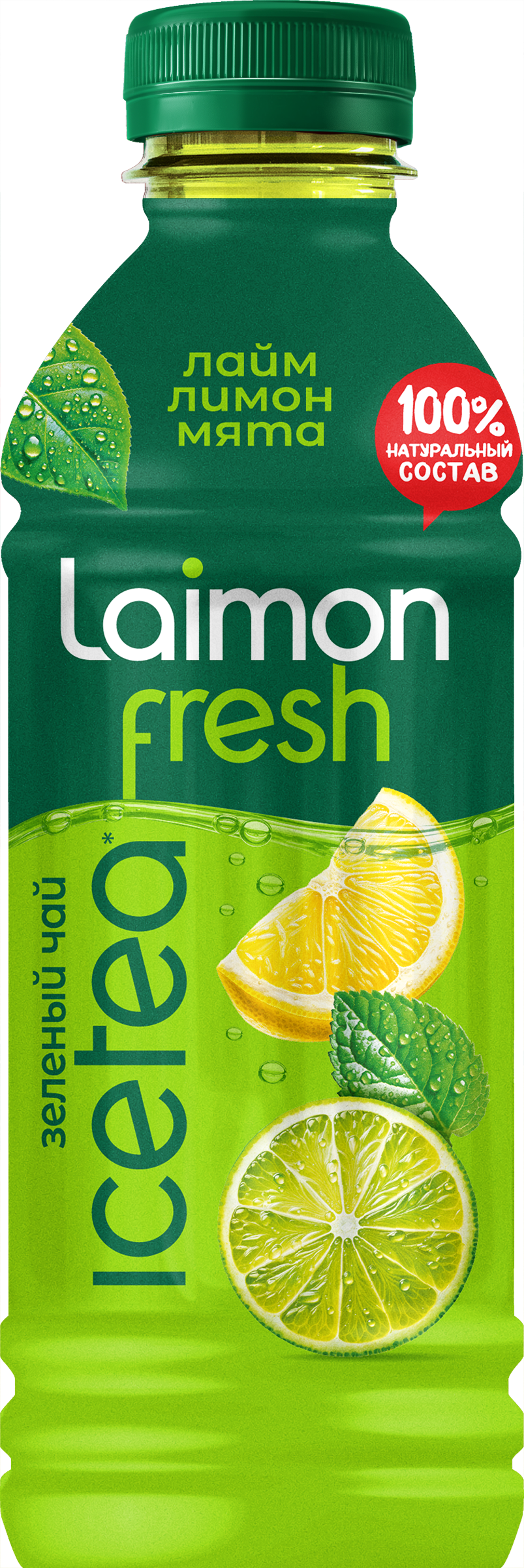 Изображение товара Напиток LAIMON FRESH Зеленый чай Лимон, лайм, мята, 0.5л