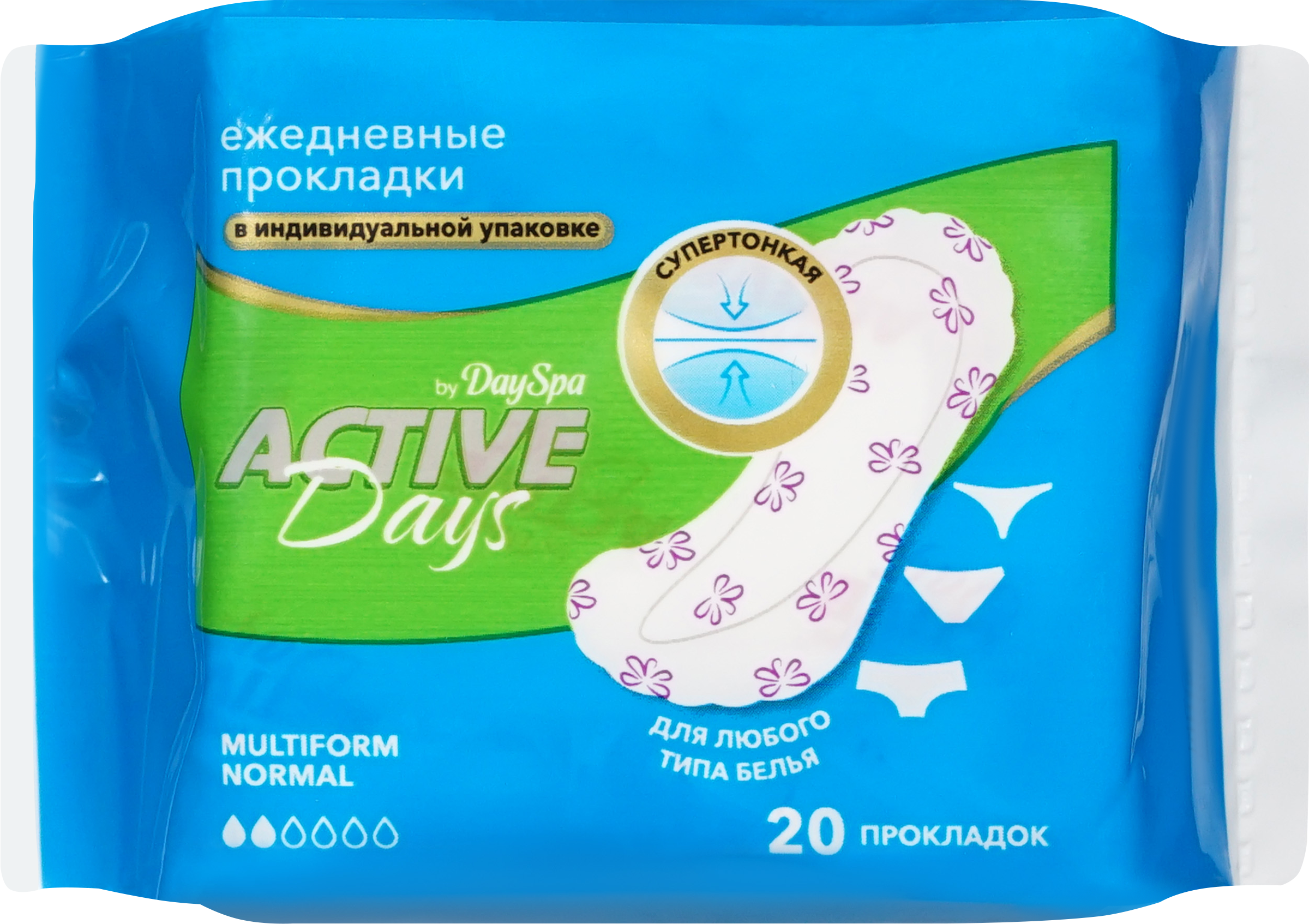 Изображение товара Прокладки ежедневные DAYSPA Active Days мультиформ, 20шт