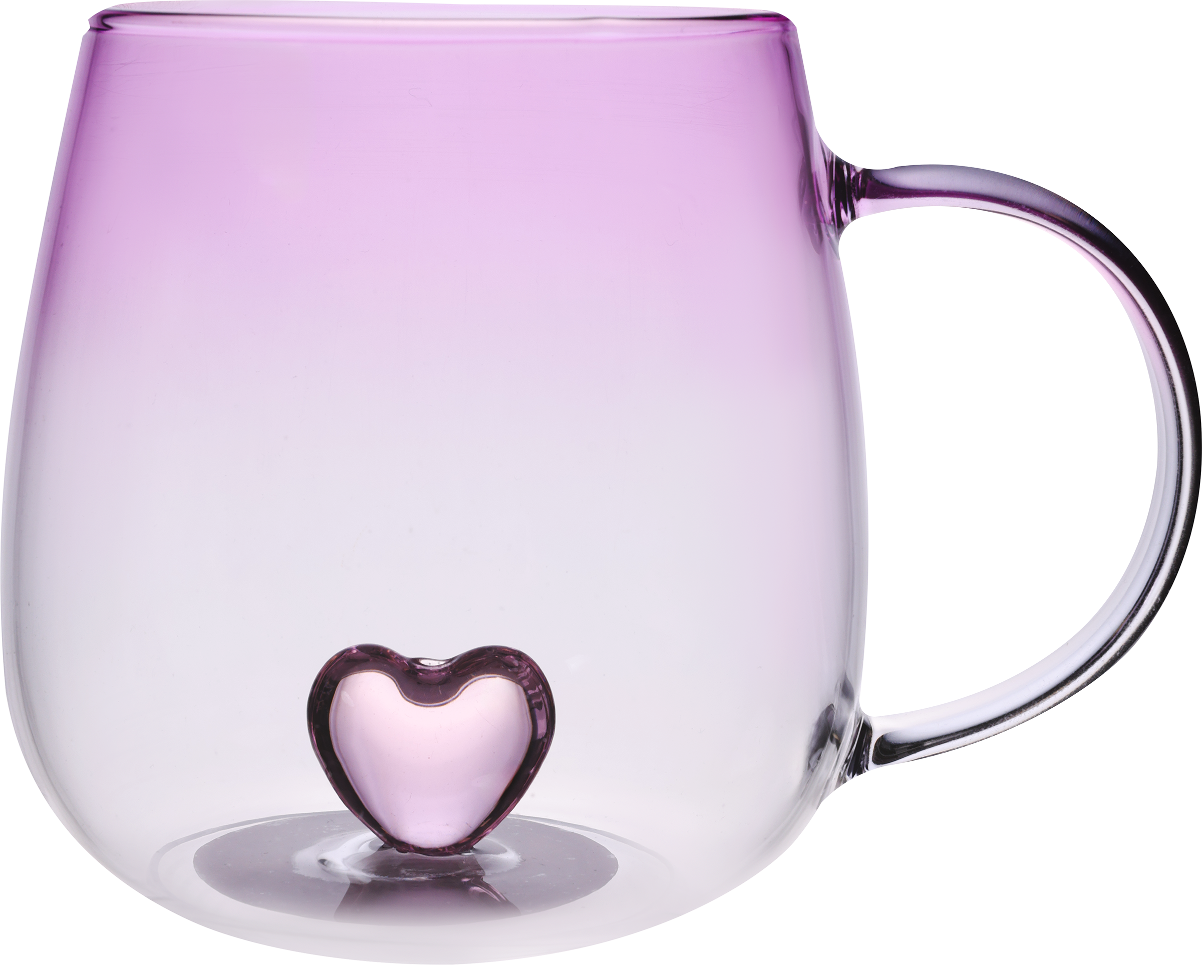 Изображение товара Кружка HOMECLUB Маленькое сердце стекло 400мл для горячих и холодных напитков