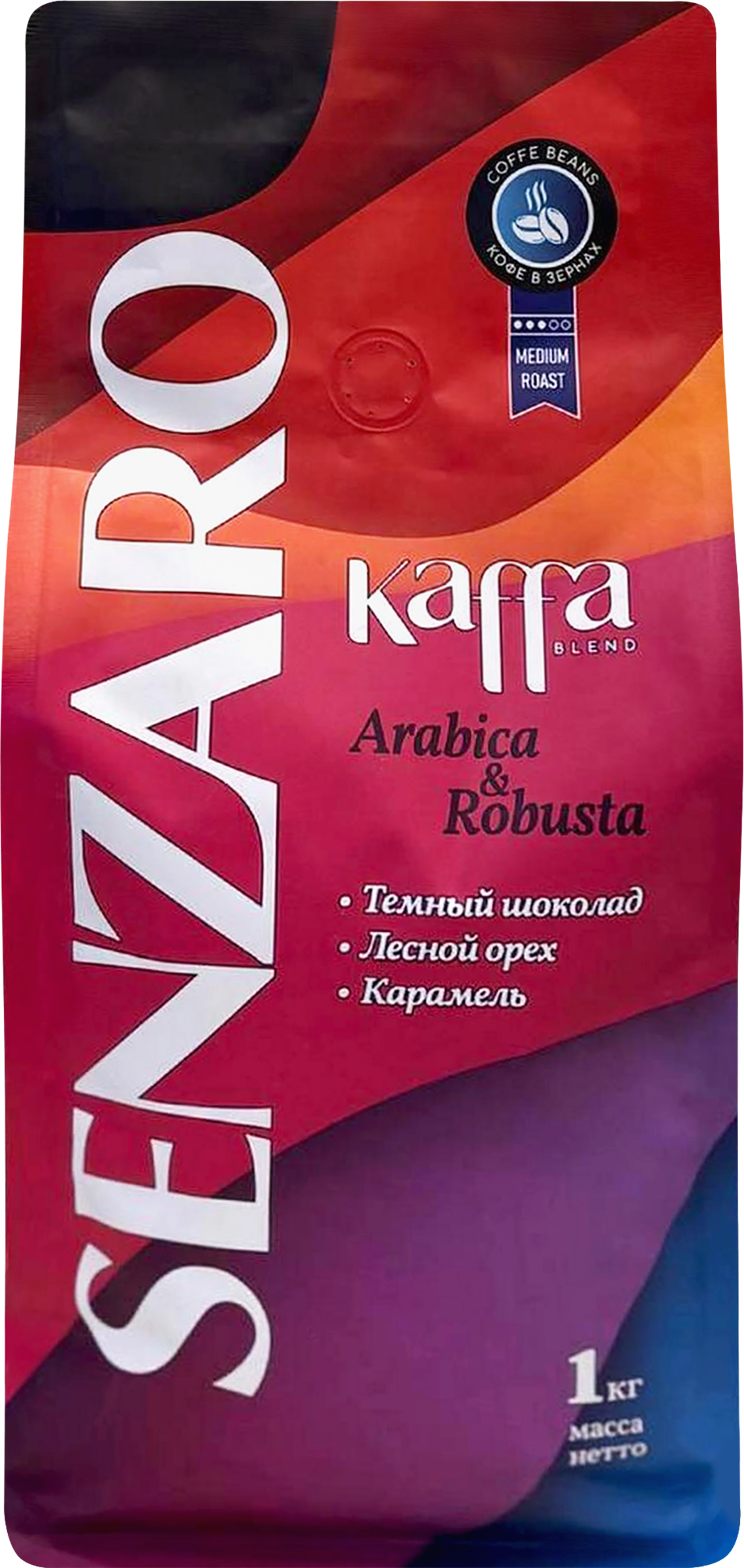 Изображение товара Кофе зерновой SENZARO Kaffa 1000г - средняя обжарка, арабика