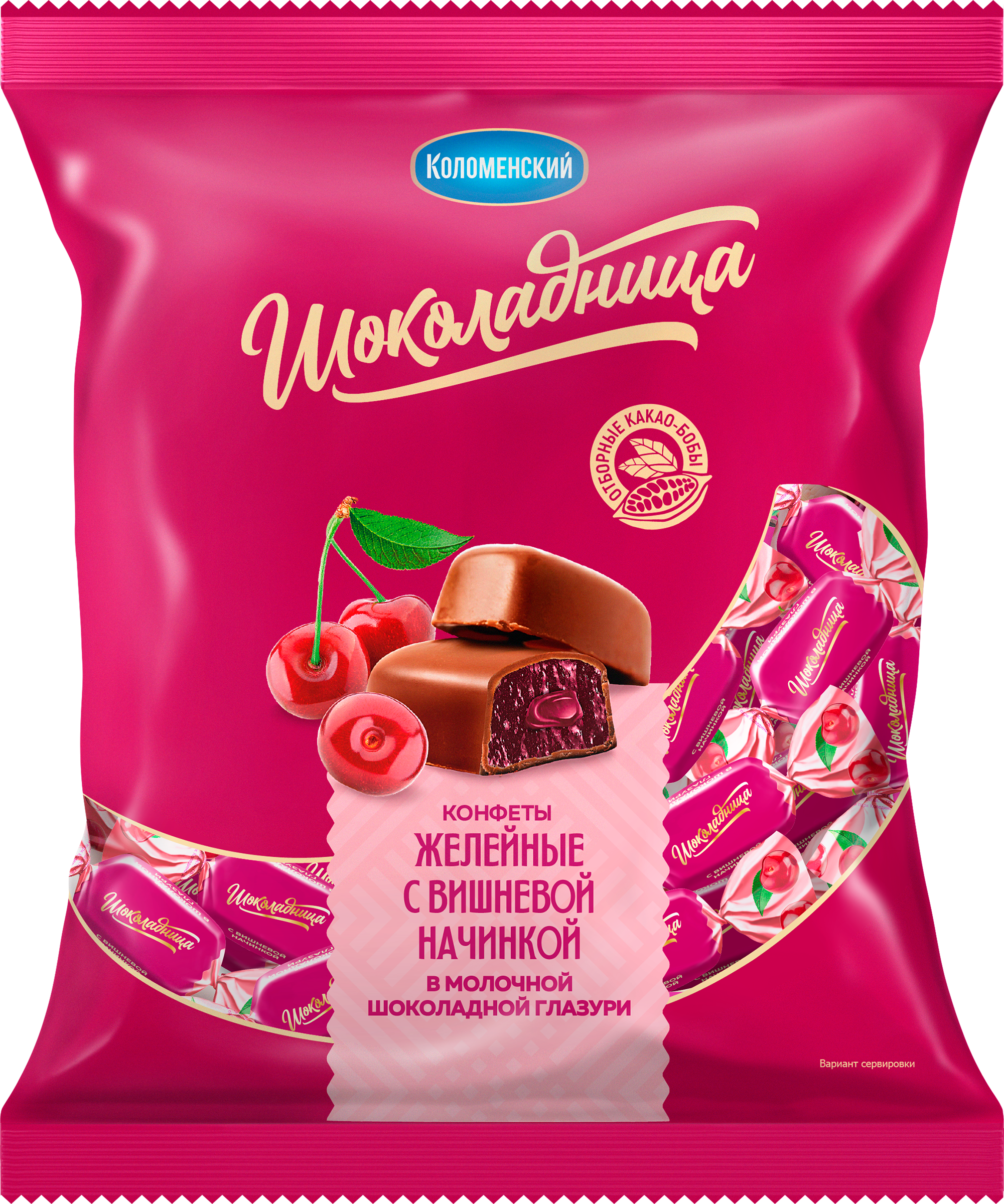 Изображение товара Конфеты желейные ШОКОЛАДНИЦА Вишня в глазури - 200г