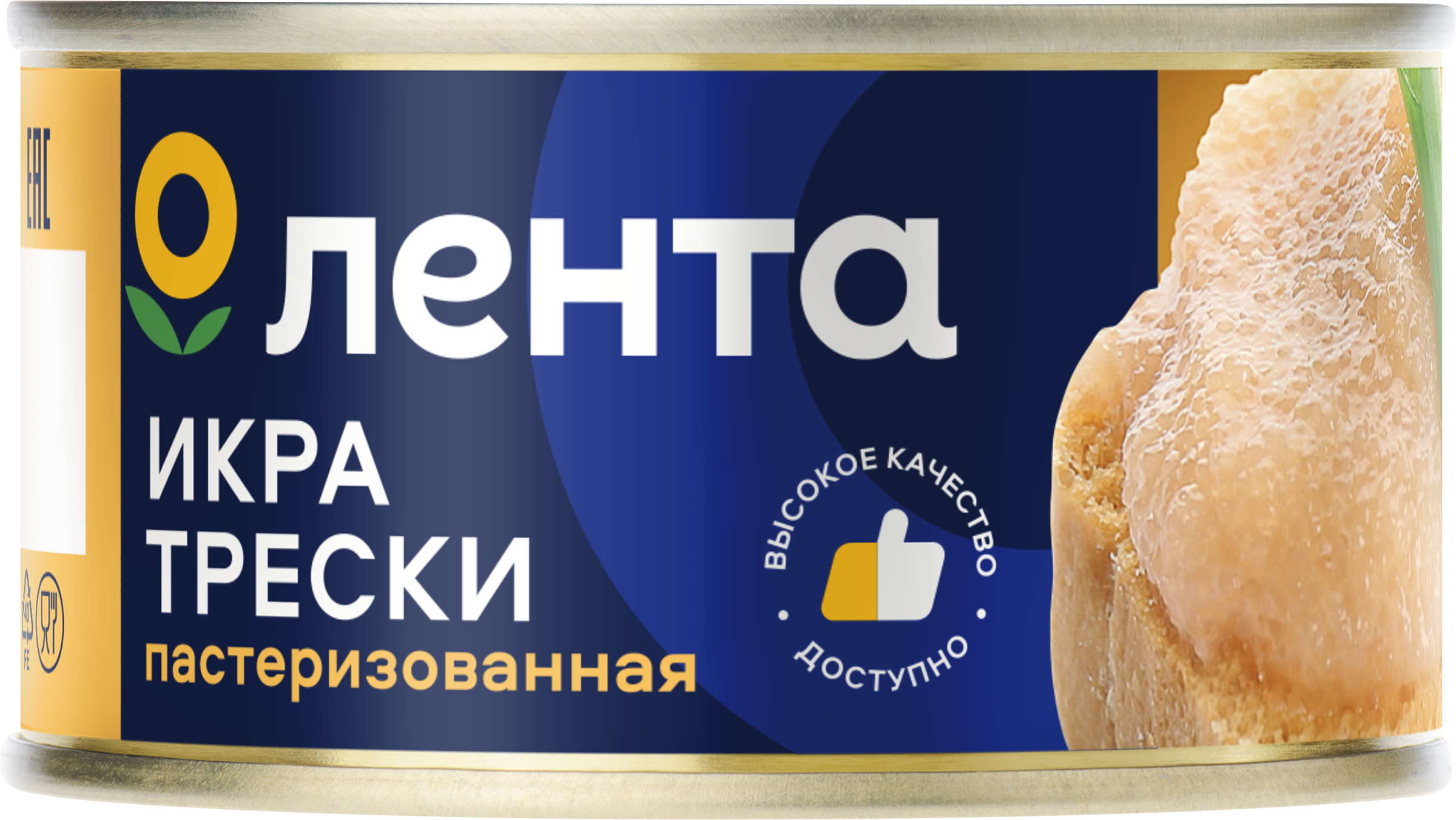 Изображение товара Икра трески соленая ЛЕНТА пробойная, 120г