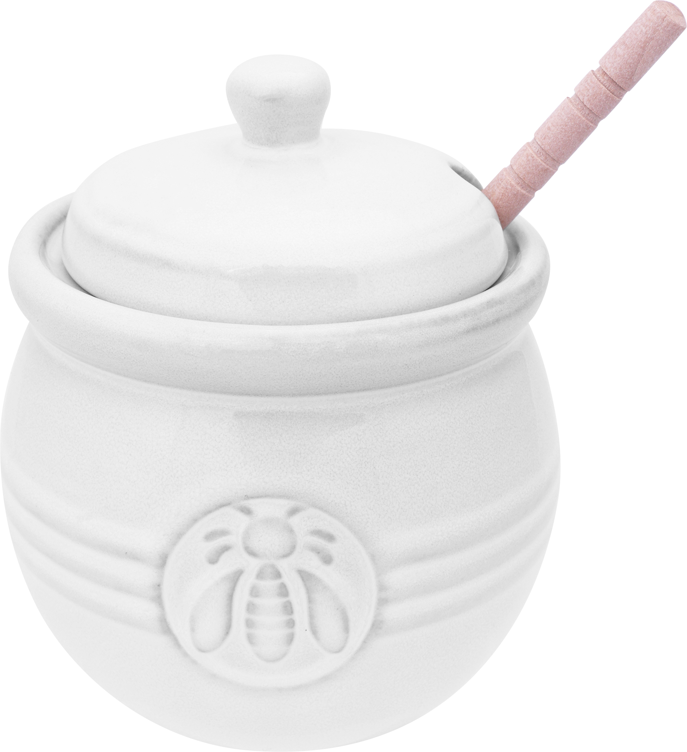 Изображение товара Банка для меда HOMECLUB керамическая 320мл с ложкой арт KL-M1