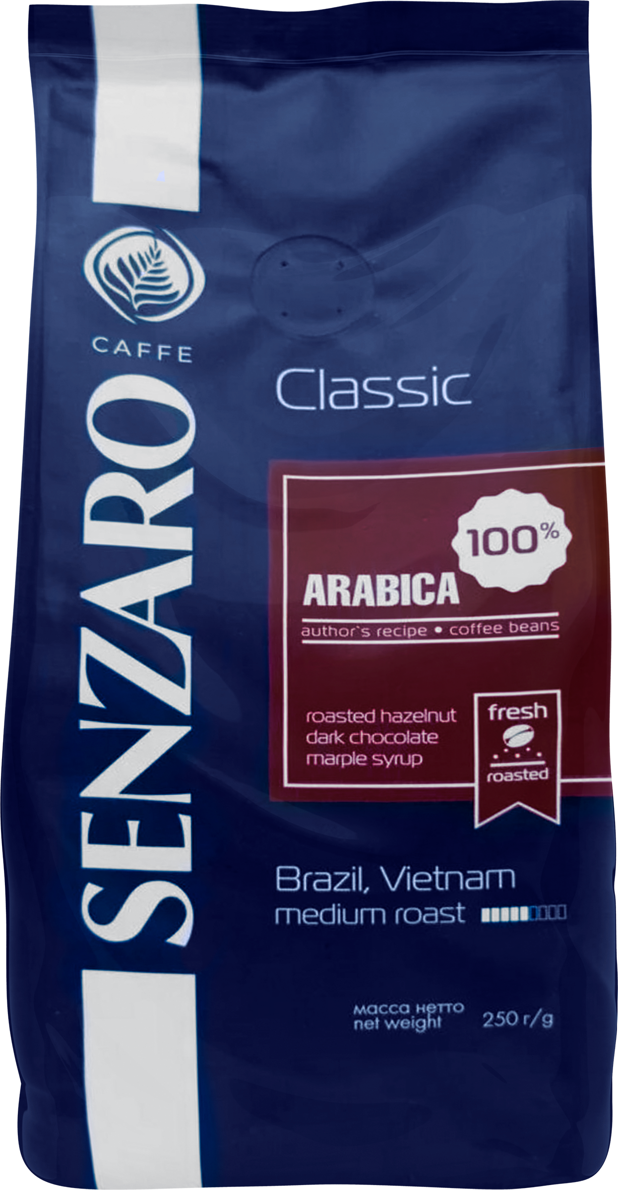 Изображение товара Кофе зерновой SENZARO Classic, 250г - лучший выбор для ценителей