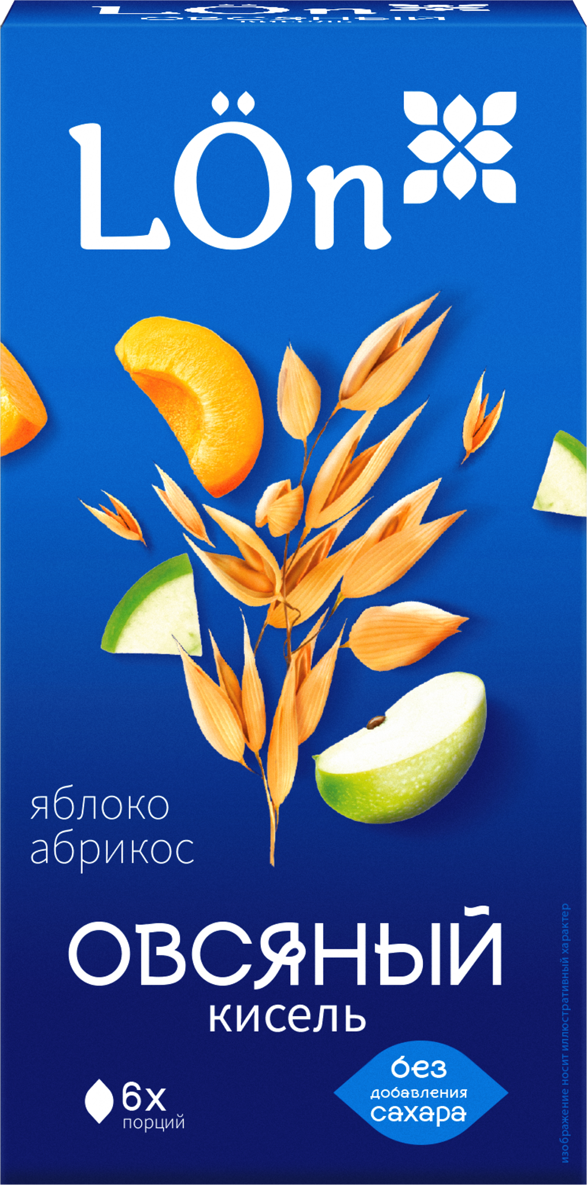 Изображение товара Кисель овсяный LON Яблоко-абрикос сухой 120г