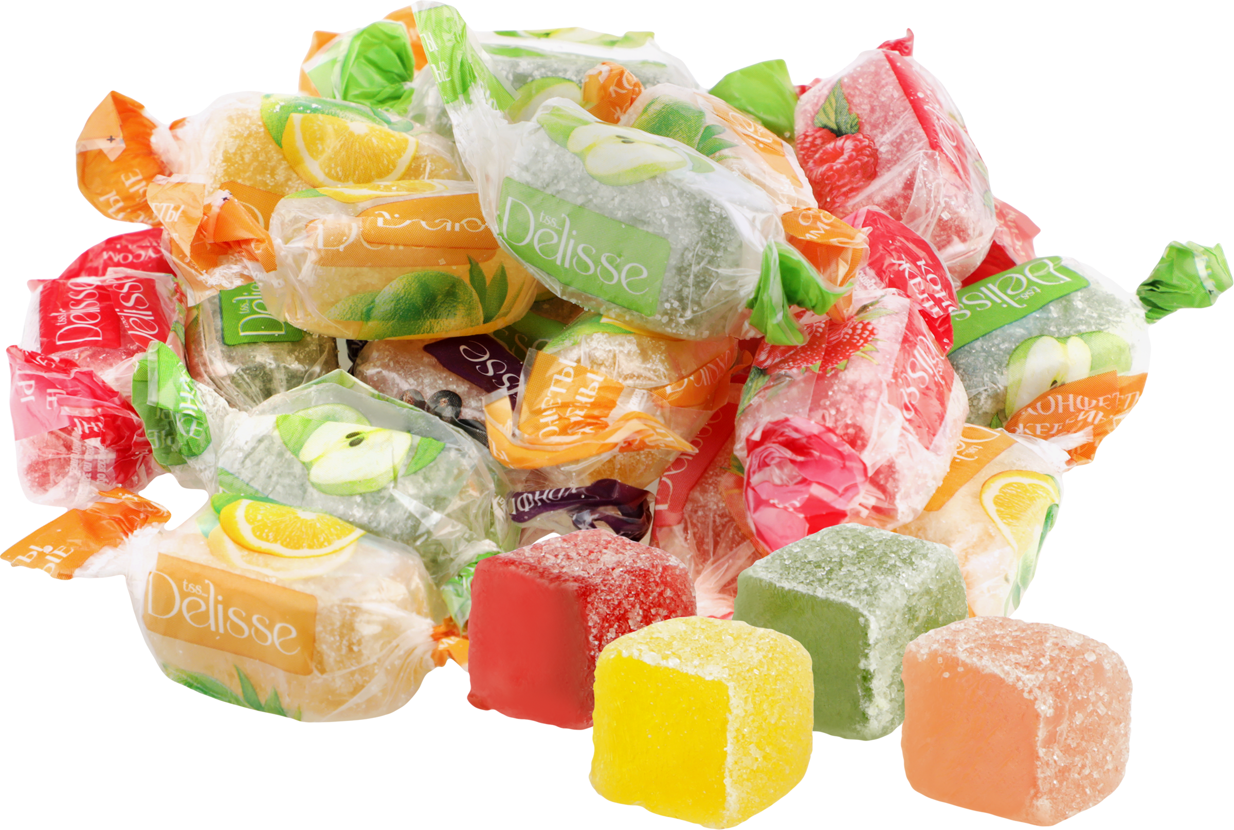 Изображение товара Конфеты желейные DELISSE ассортимент, натуральные вкусы, Россия