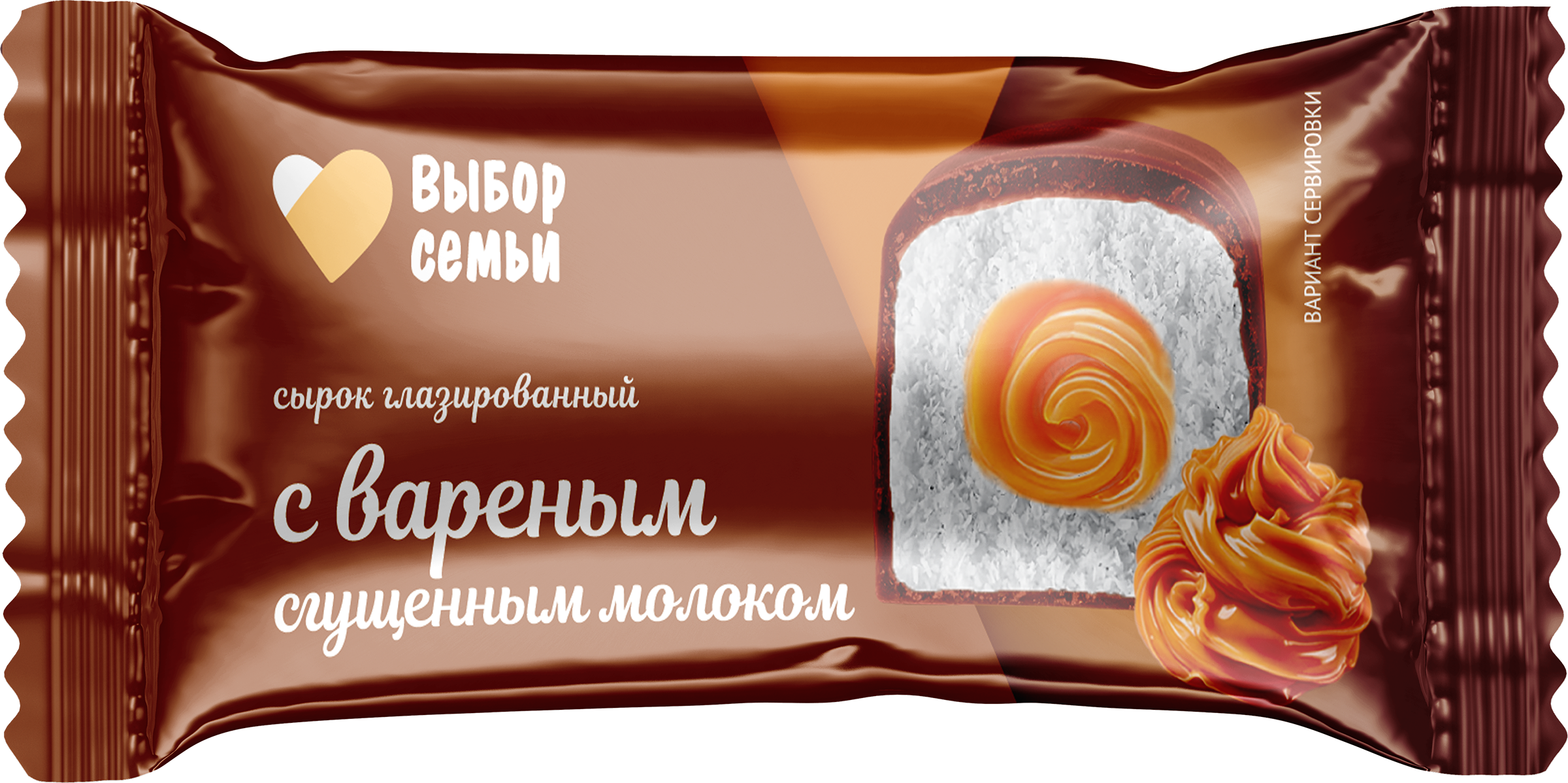 Изображение товара Сырок глазированный ВЫБОР СЕМЬИ Вареная сгущенка 16%, без змж, 40г