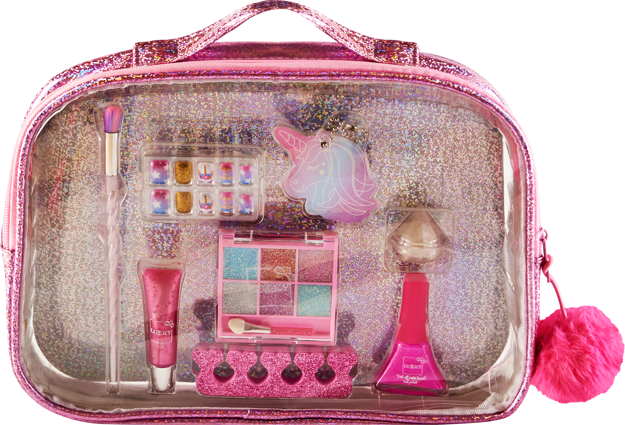Изображение товара Детская косметика LUKKY в косметичке с плюшевым брелоком набор для девочки