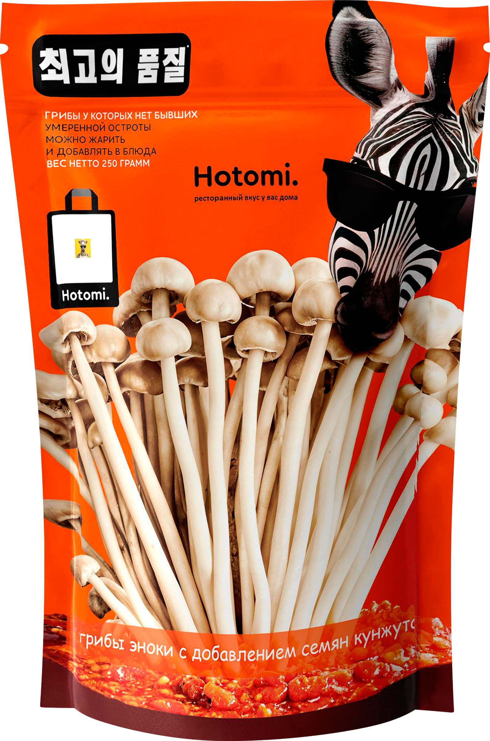 Изображение товара Грибы Эноки HOTOMI с добавлением семян кунжута, 250г