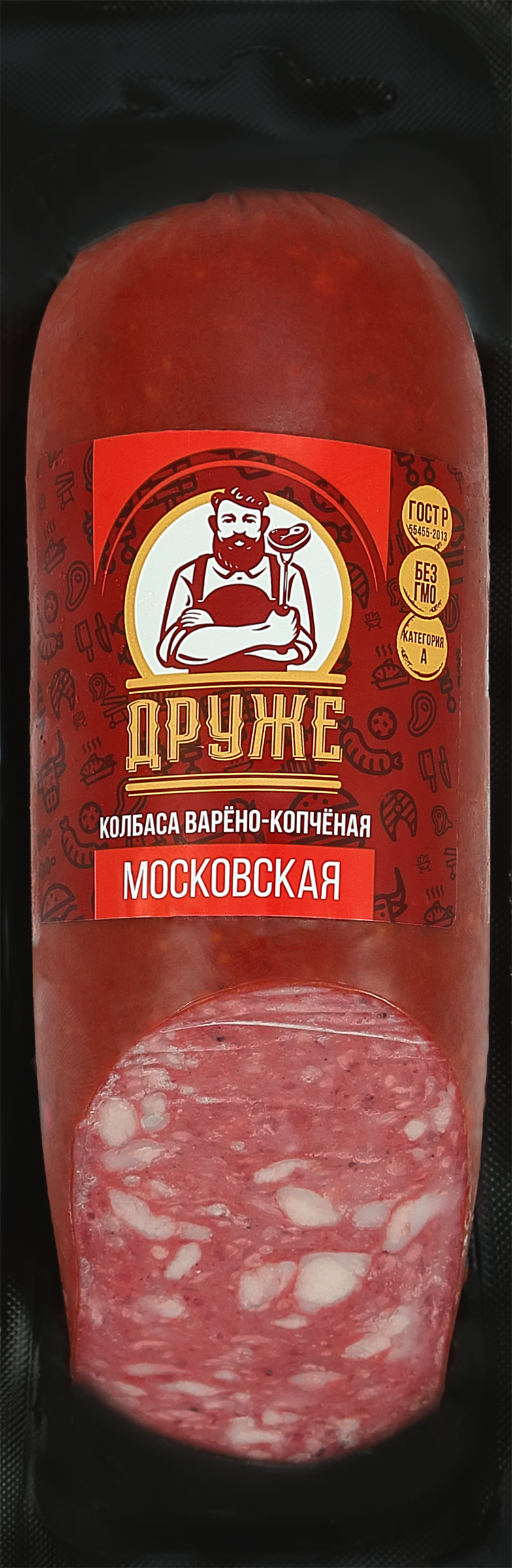 Изображение товара Колбаса копчено-вареная ДРУЖЕ Московская ГОСТ, 330г